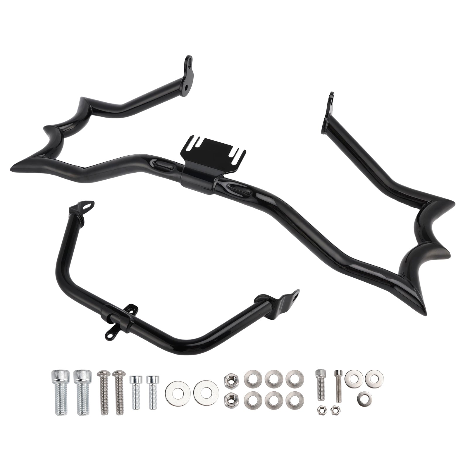 2009-2023 Touring Road King Bumper Engine Guard Fairing Mount Crash Bar Kit Chrome