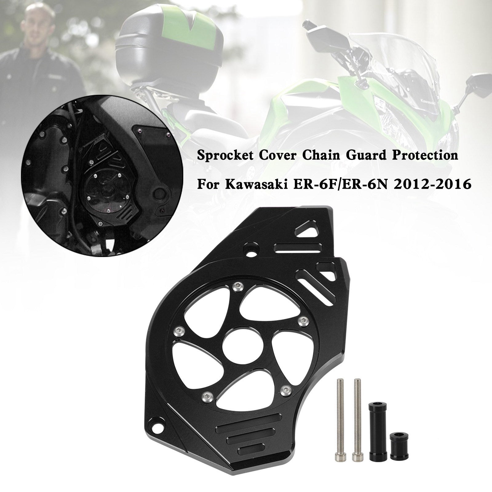 Kawasaki Ninja Vulcan 650 ER-6N Sprocket Cover Chain Guard Protection