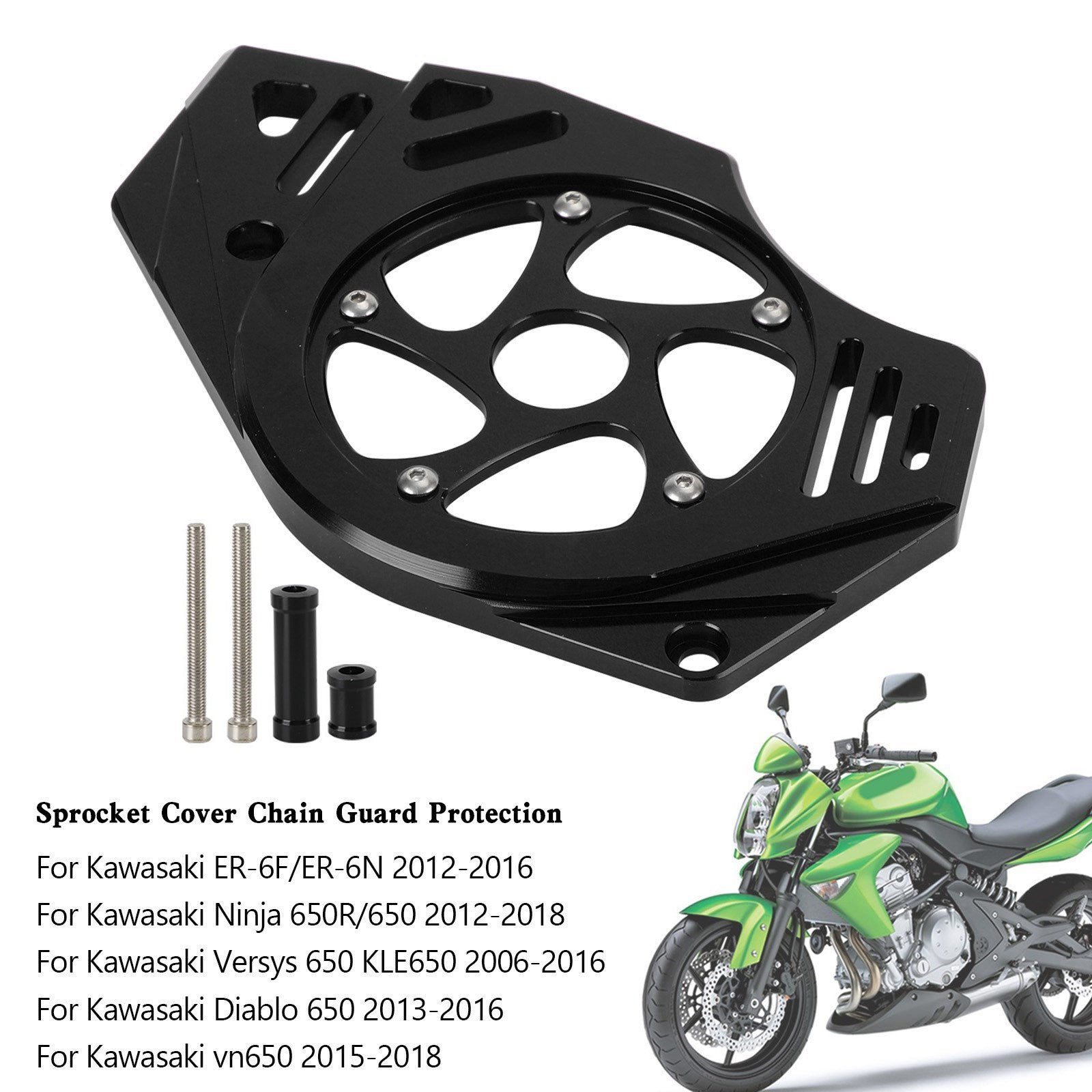 Kawasaki Ninja Vulcan 650 ER-6N Sprocket Cover Chain Guard Protection