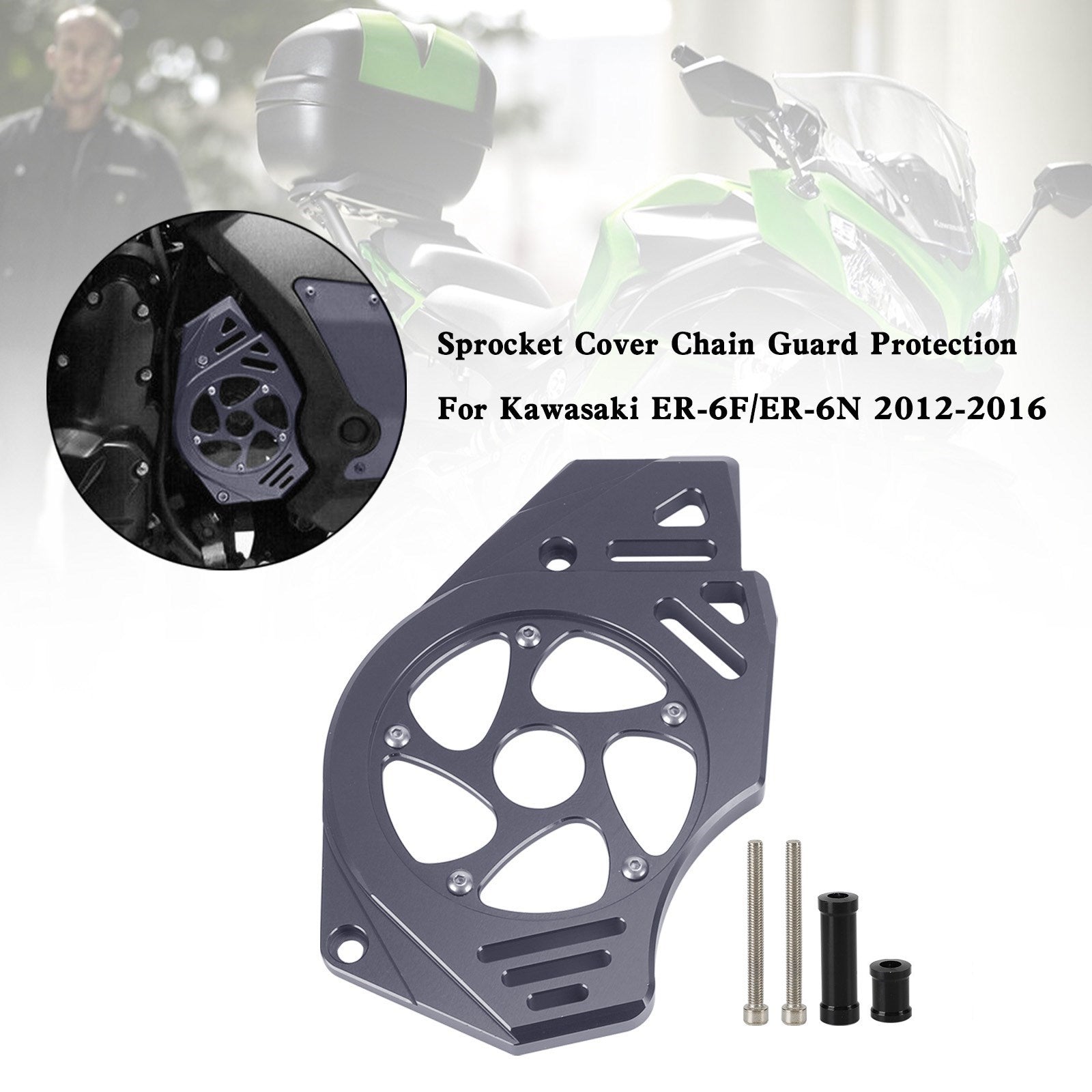 Kawasaki Ninja Vulcan 650 ER-6N Sprocket Cover Chain Guard Protection