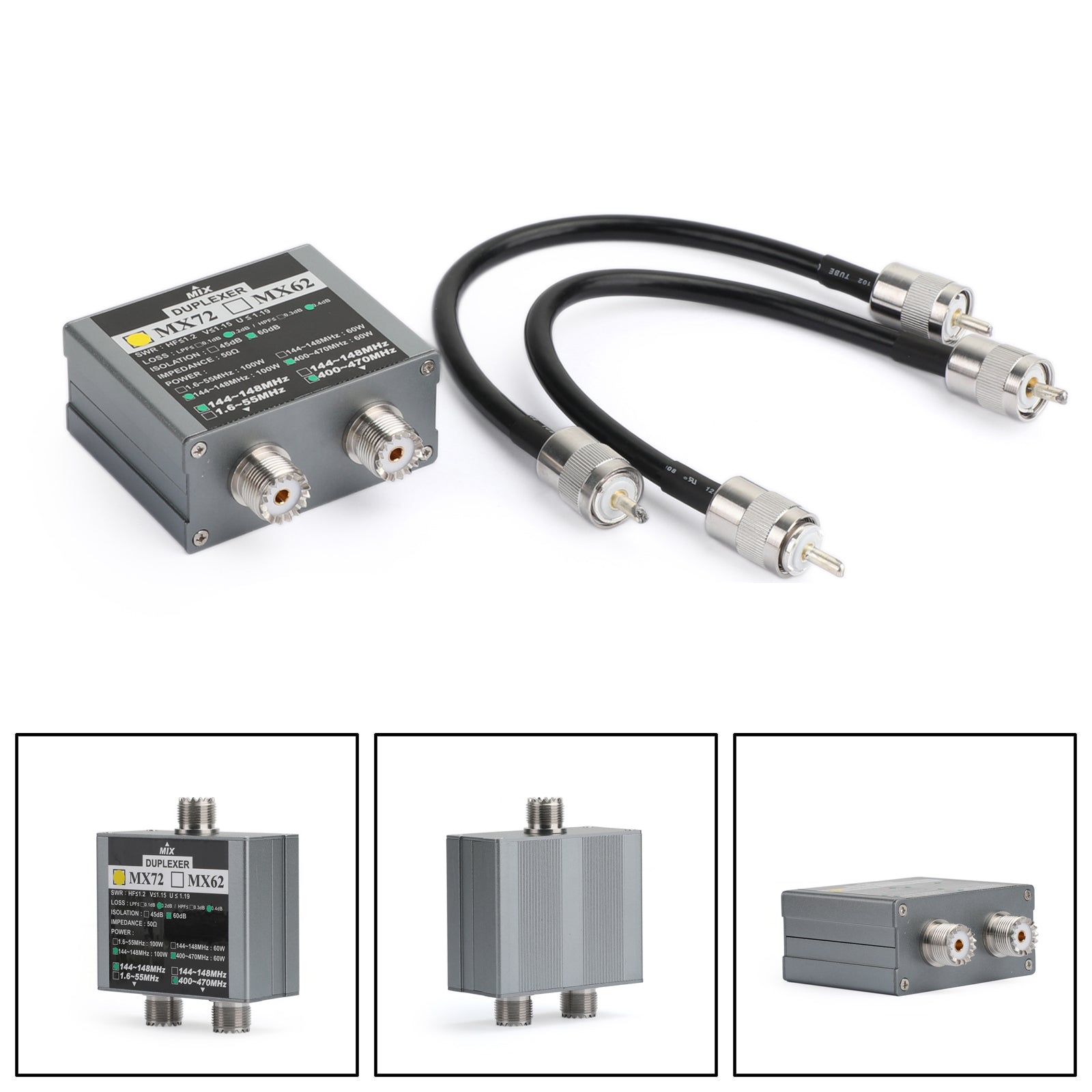 MX72 HAM Antenna Combiner VHF/UHF Multi-Frequency Transit Station Duplexer