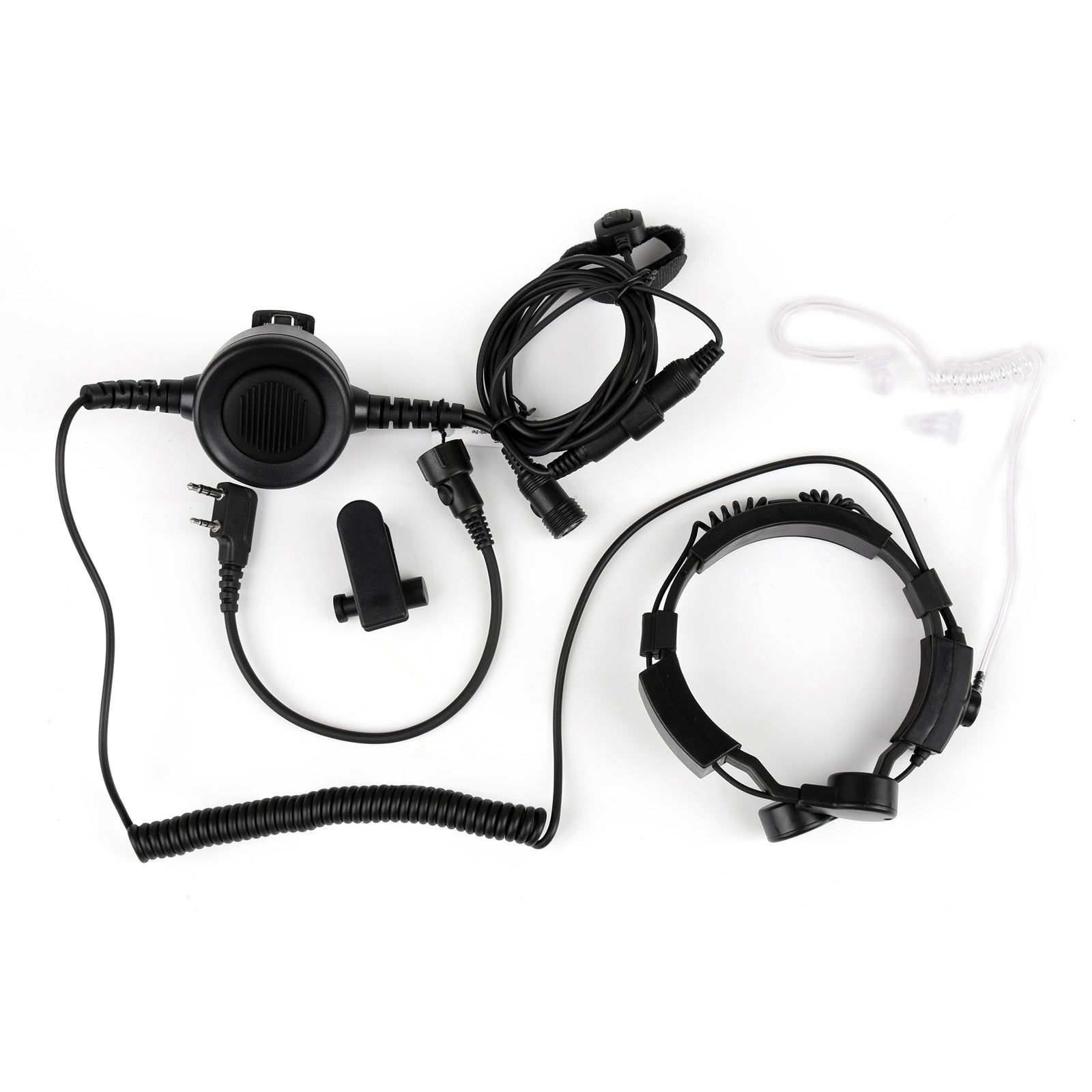 1x Waterproof Tactical Heavy Duty Throat Mic Headset PTT For KENWOOD BF-UV5R