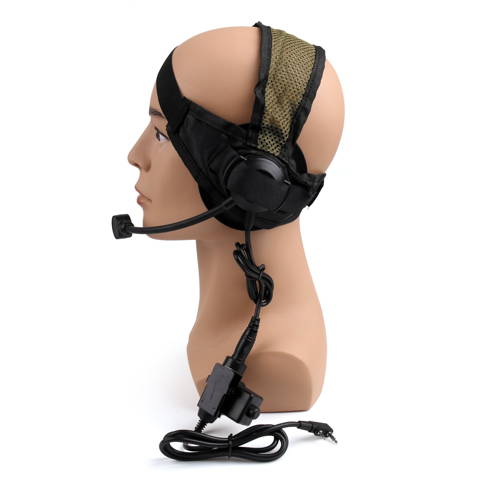 1x HD-02 Z-Tactical Bowman Elite II-headset U94 PTT voor Kenwood BaoFeng-radio