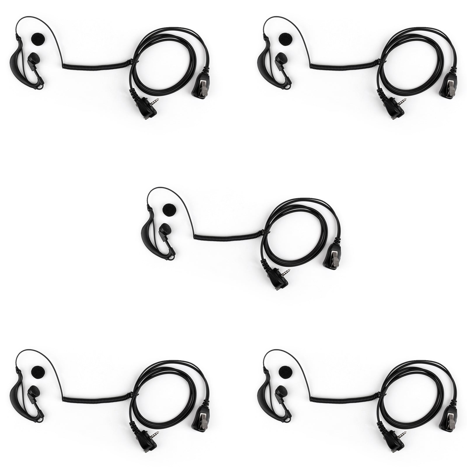 1Pcs 3.5mm G-shape Curve Earpiece Headset PTT For Vertex VX231 VX261 VX264 VX351