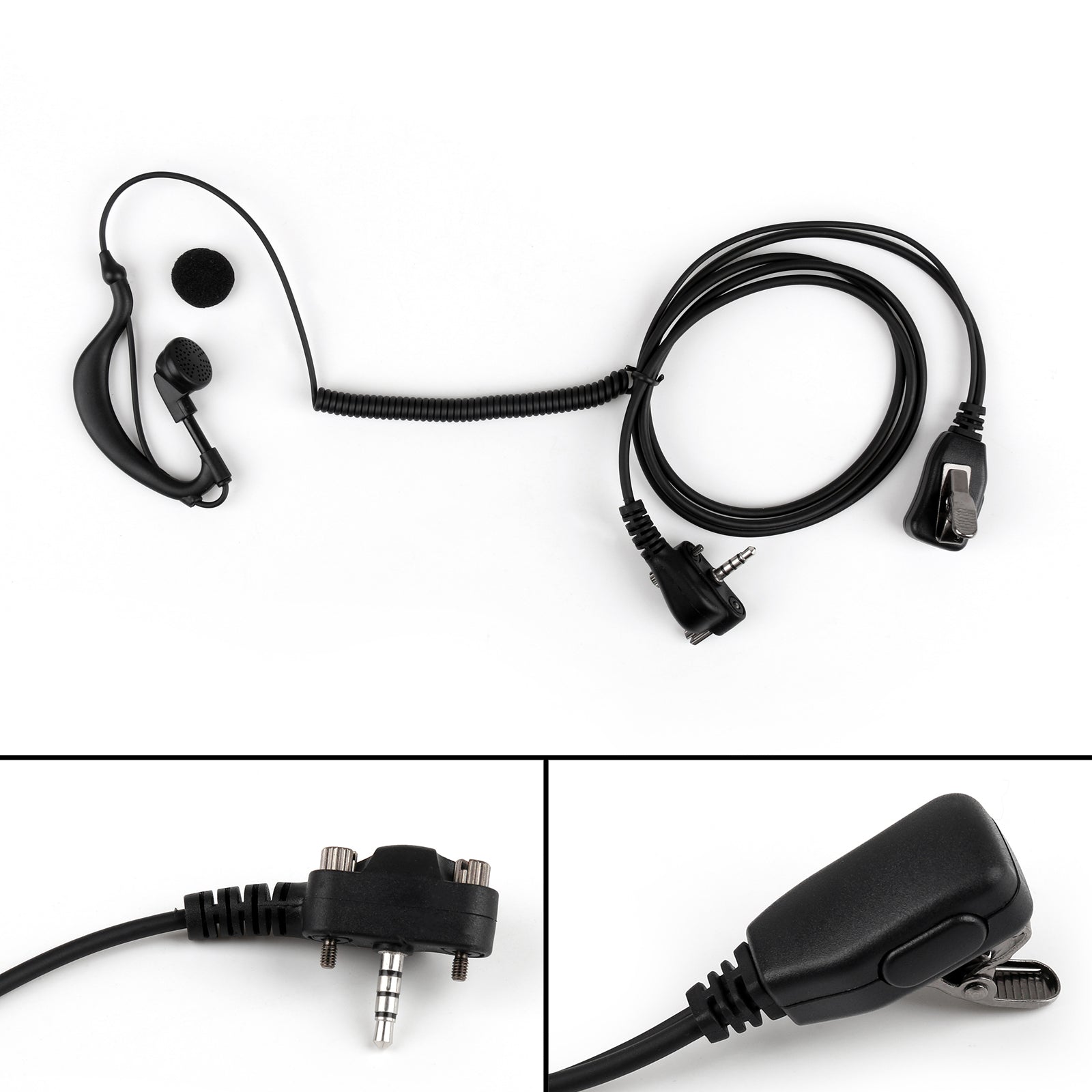 1Pcs 3.5mm G-shape Curve Earpiece Headset PTT For Vertex VX231 VX261 VX264 VX351