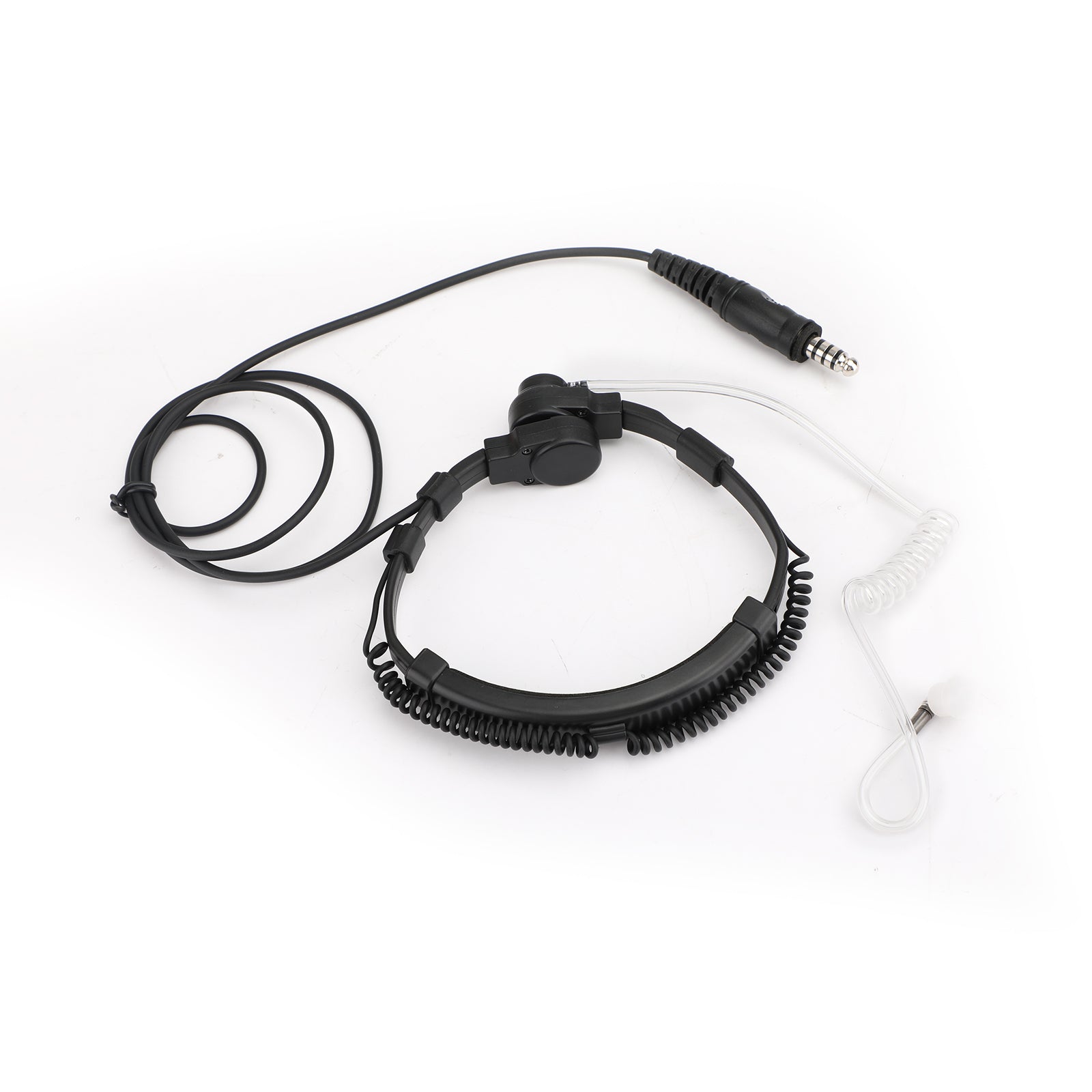 1PC Adjustable Tactical Throat Mic Headset For Walkie Talkie 7.1mm Plug PTT