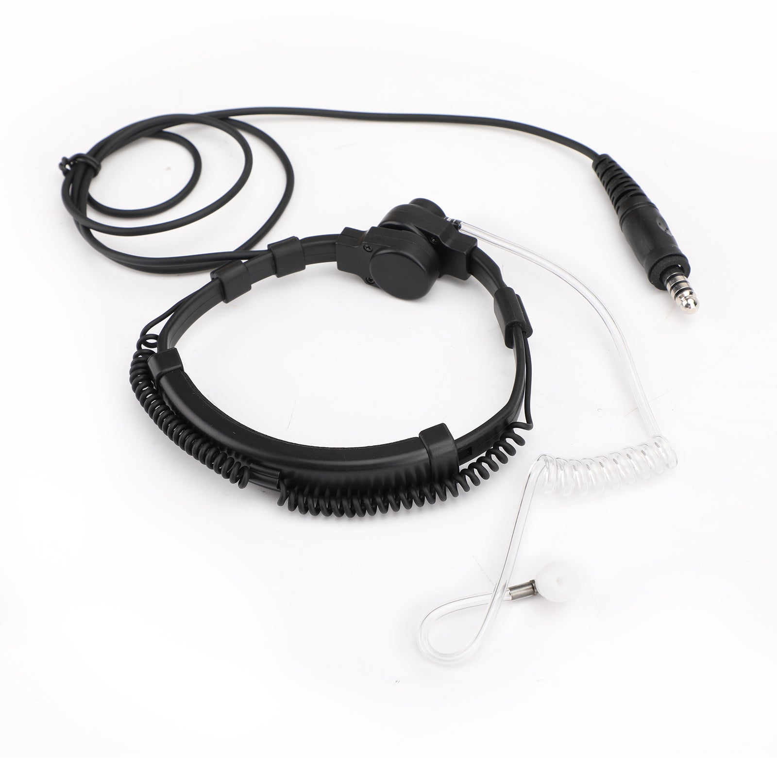 1PC Adjustable Tactical Throat Mic Headset For Walkie Talkie 7.1mm Plug PTT