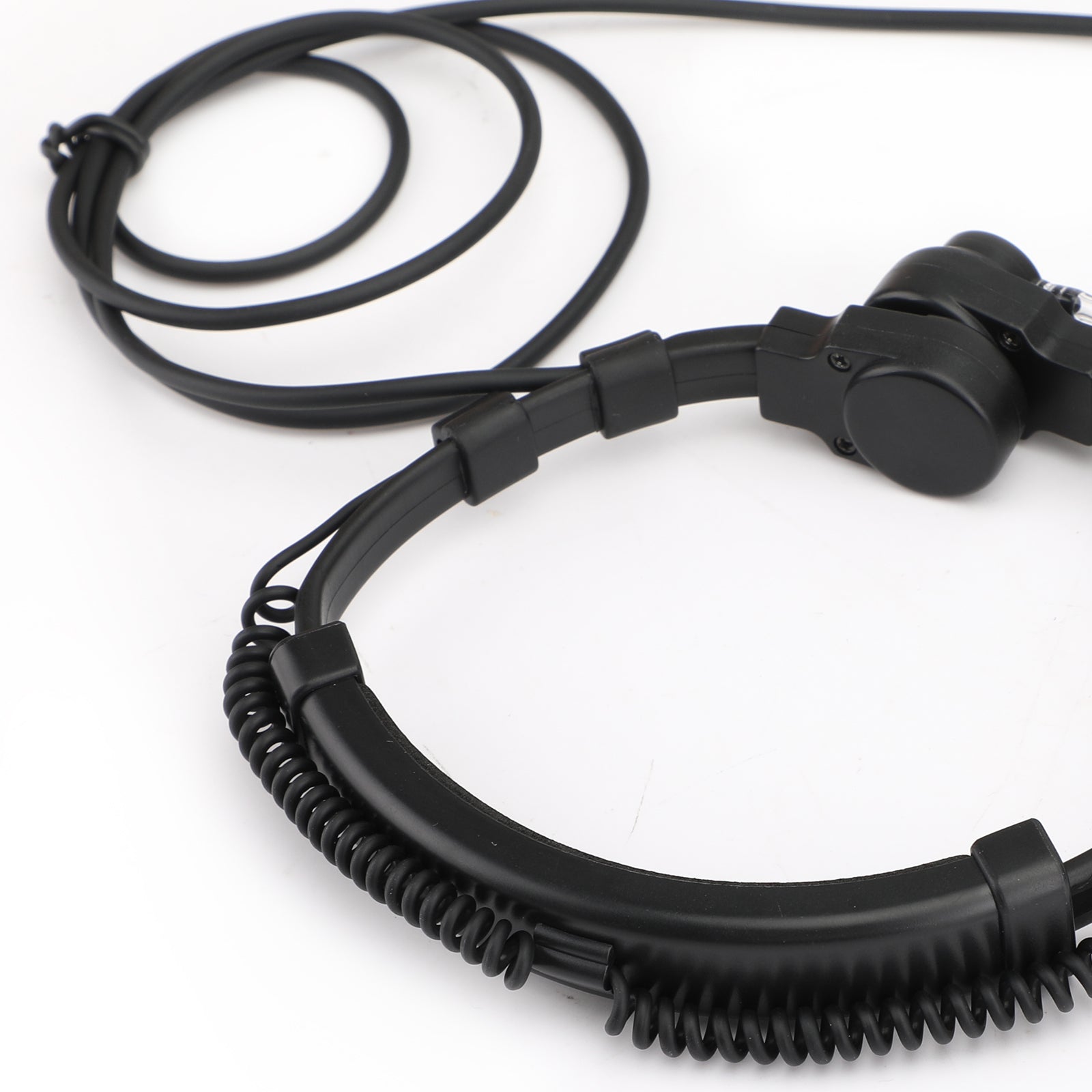 1PC Adjustable Tactical Throat Mic Headset For Walkie Talkie 7.1mm Plug PTT