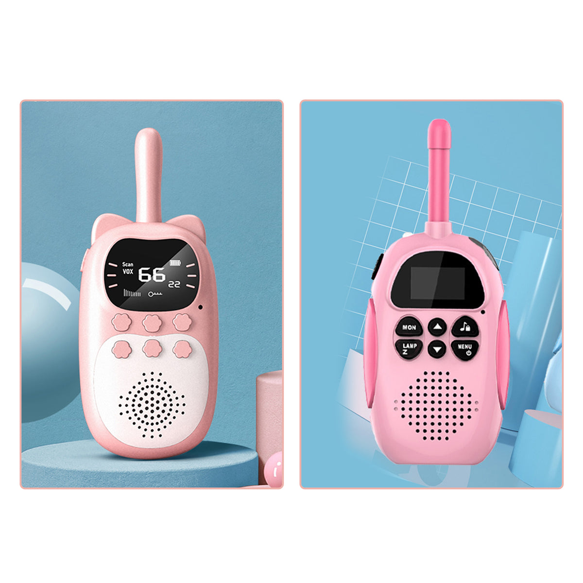 2 Pack Kids Walkie Talkies 22 Channel 2 Way Radio 3 KM Range Handheld Original