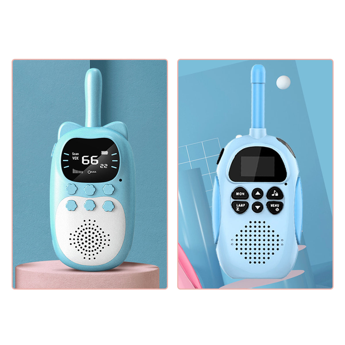 2 Pack Kids Walkie Talkies 22 Channel 2 Way Radio 3 KM Range Handheld Original