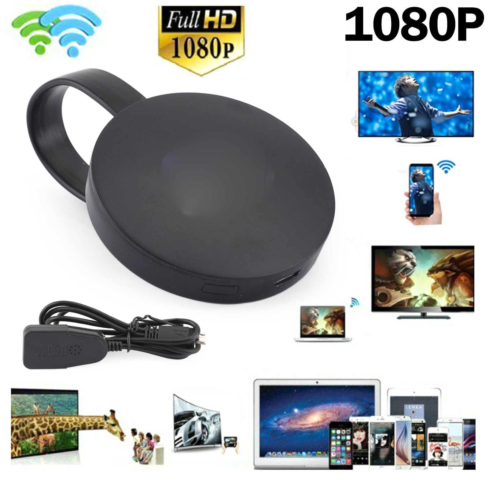 G2 1080P TV Stick Dongle Smart Cast HD TV WiFi Récepteur sans fil