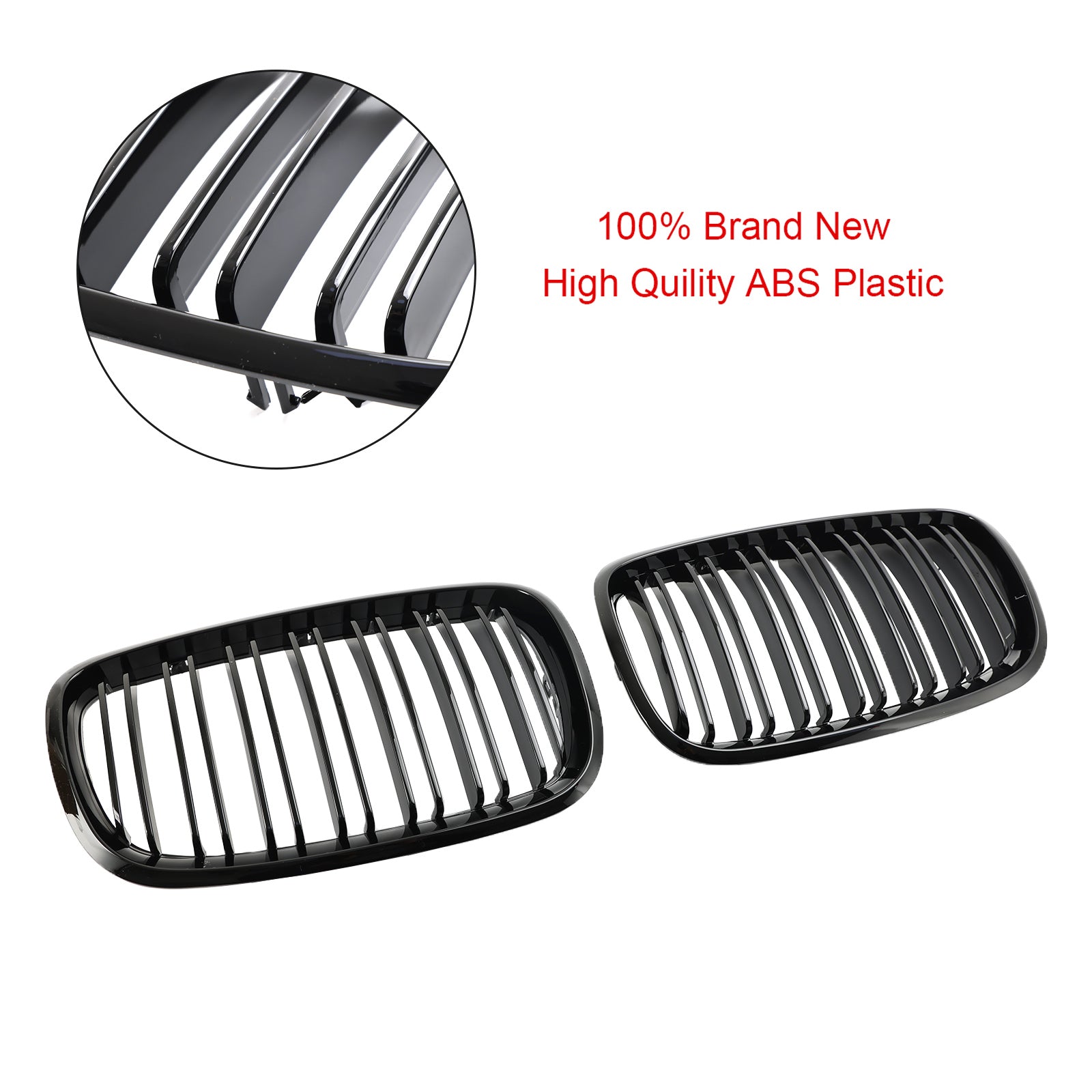 BMW X6 M (E71) 2009-2014 Grille de calandre de pare-chocs avant noir brillant