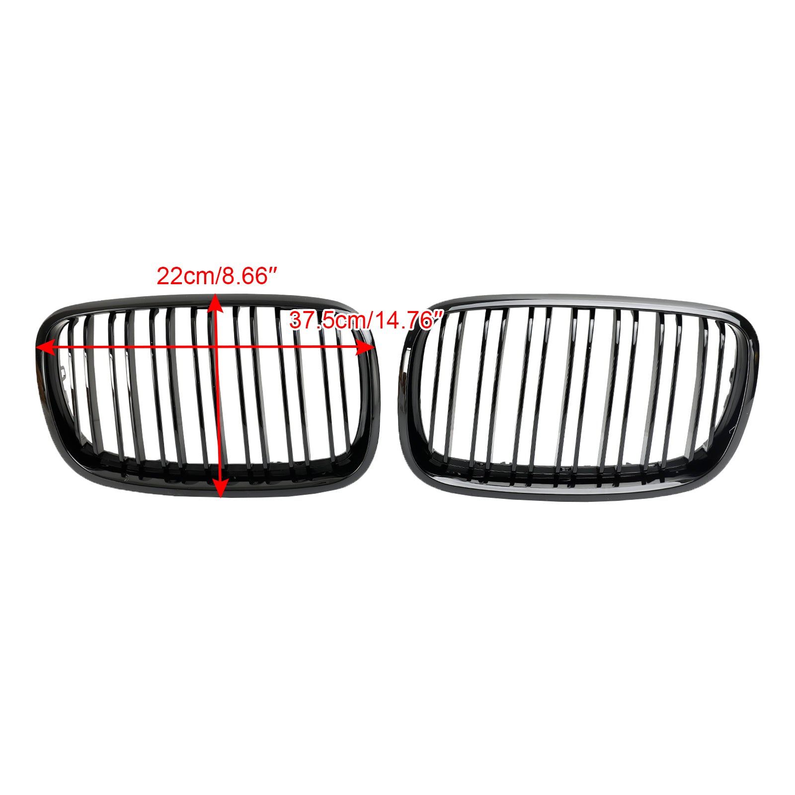 BMW X5 M (E70) 2009-2013 Front Bumper Kidney Grille Grill Gloss Black