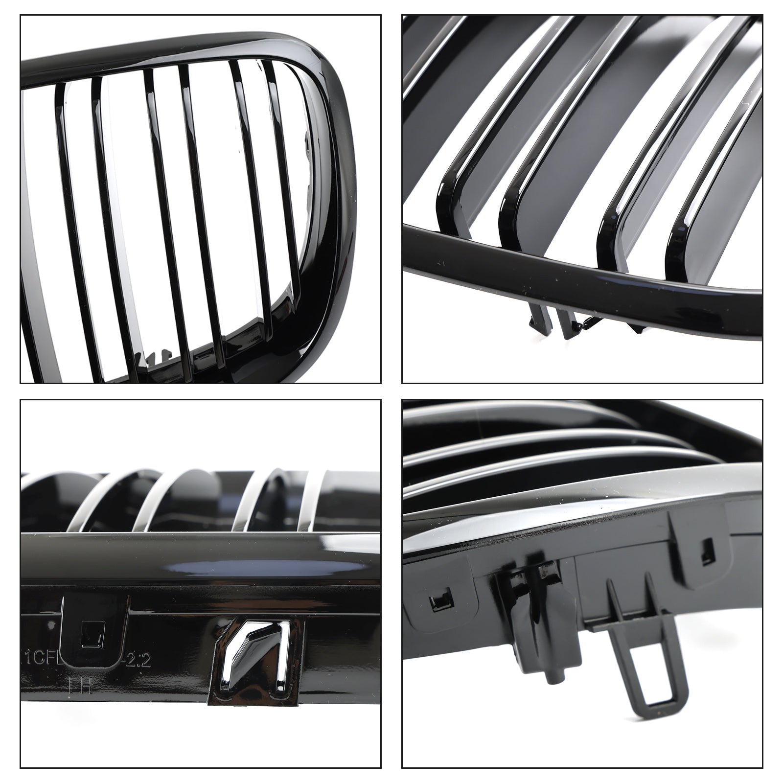 BMW X6 M (E71) 2009-2014 Grille de calandre de pare-chocs avant noir brillant