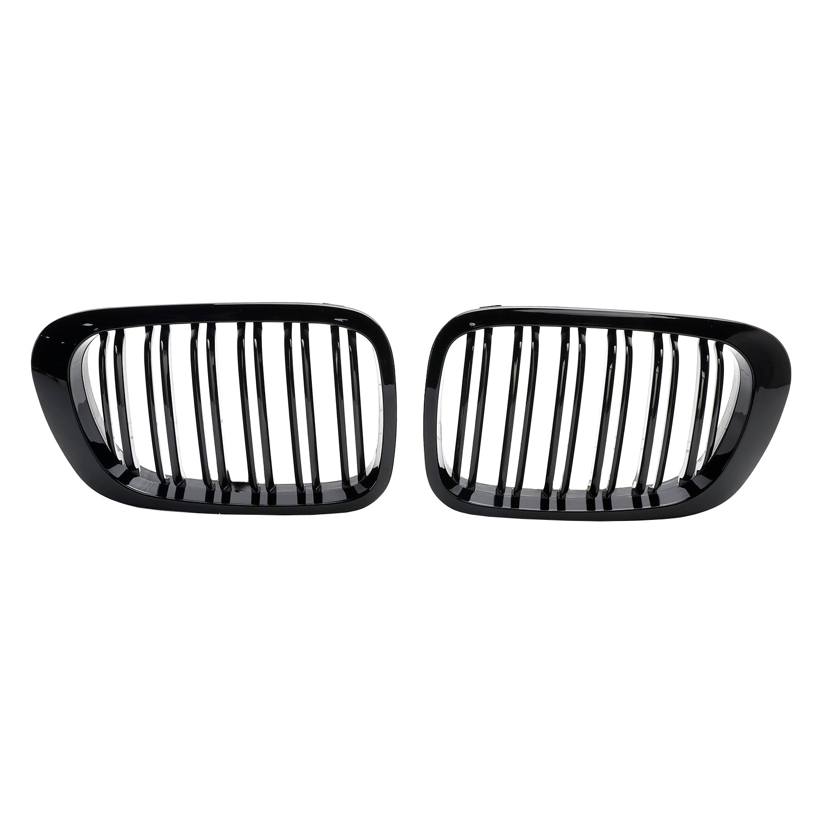 1999-2002 BMW E46 Cabridet/Coupe 2-deurs Pre-Facelift Dubbele lijn Motorkapgrille Grills Glanzend Zwart Generiek