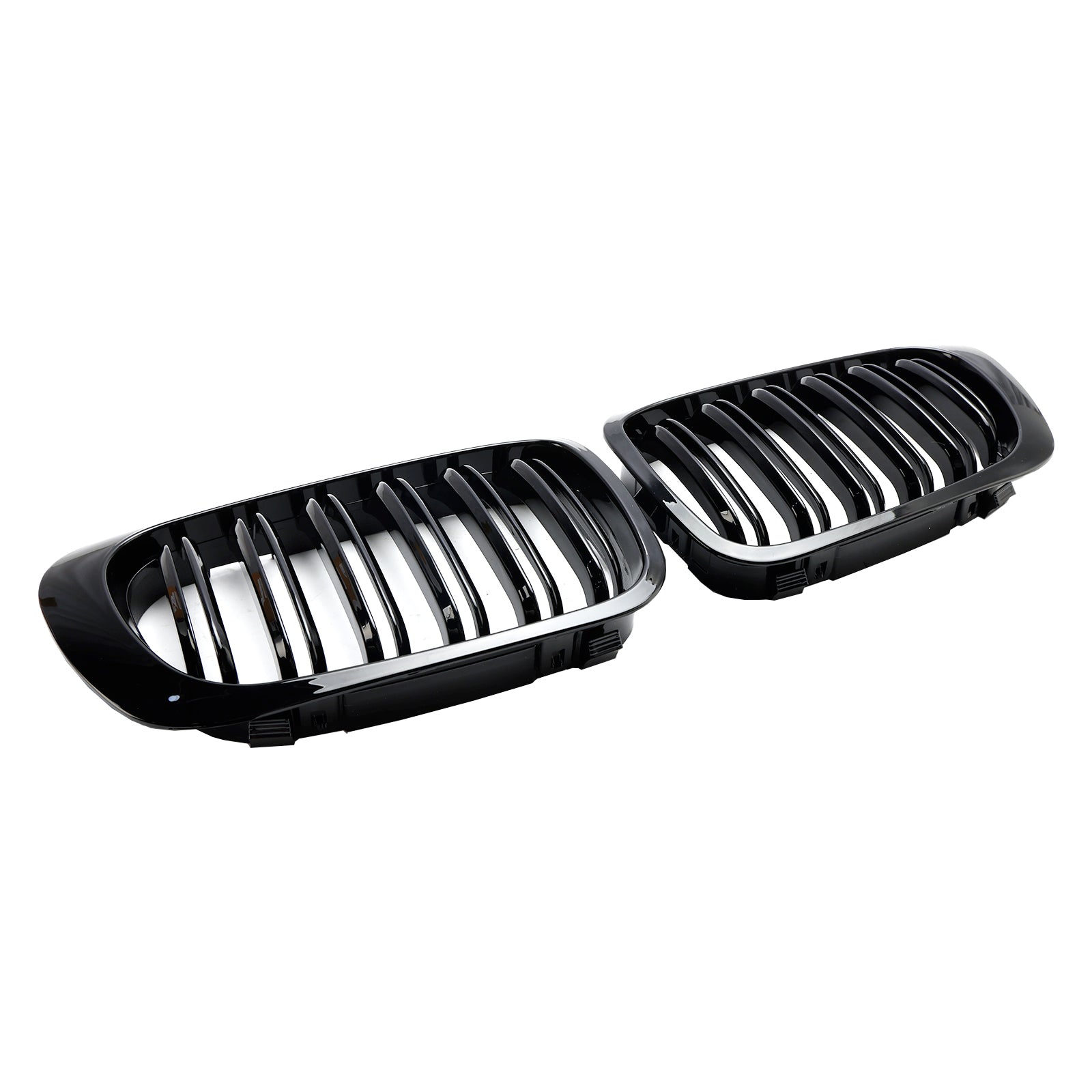 1999-2002 BMW E46 Cabridet/Coupe 2-Door Pre-Facelift Double Line Front Hood Grille Grills Gloss Black Generic