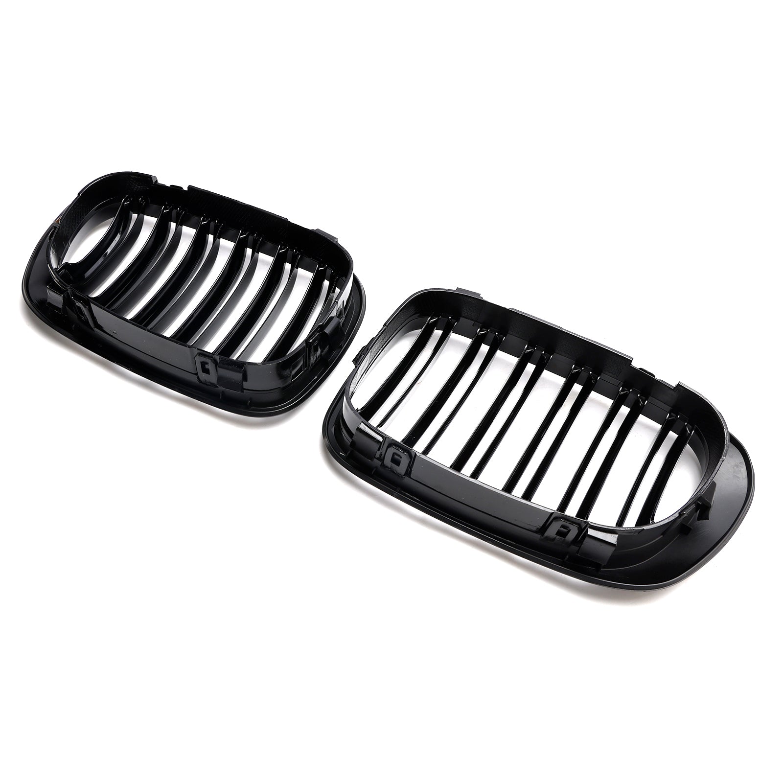 1999-2002 BMW E46 Cabridet/Coupe 2-Door Pre-Facelift Double Line Front Hood Grille Grills Gloss Black Generic