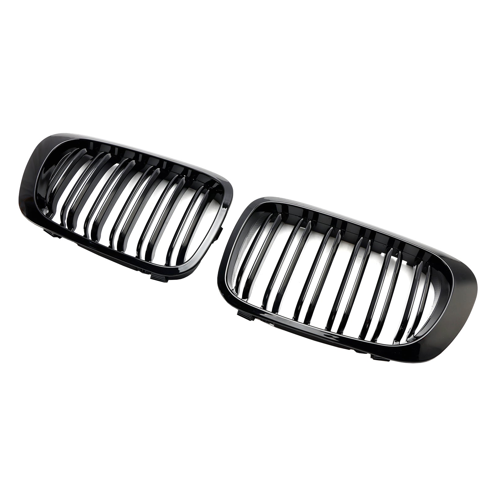 1999-2002 BMW E46 Cabridet/Coupe 2-Door Pre-Facelift Double Line Front Hood Grille Grills Gloss Black Generic