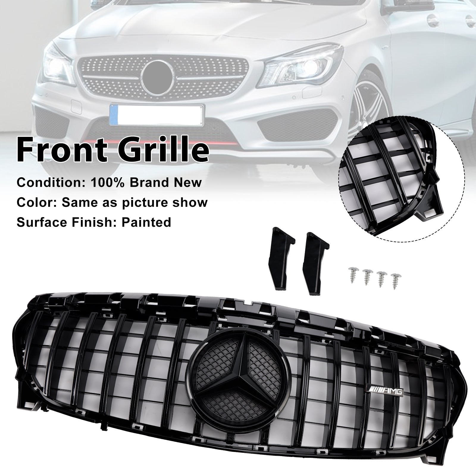 Mercedes Benz CLA-KLASSE 2013-2019 W117 CLA250 GT-stijl voorbumpergrille