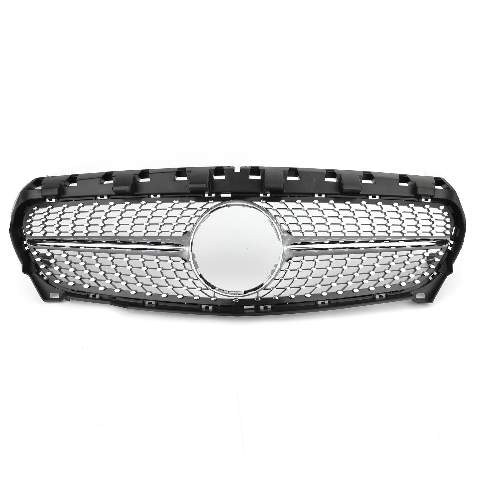 Mercedes Benz Clase CLA 2013-2019 W117 CLA180 CLA200 CLA250 CLA260 CLA45 Parrilla de estrella de diamante Plata
