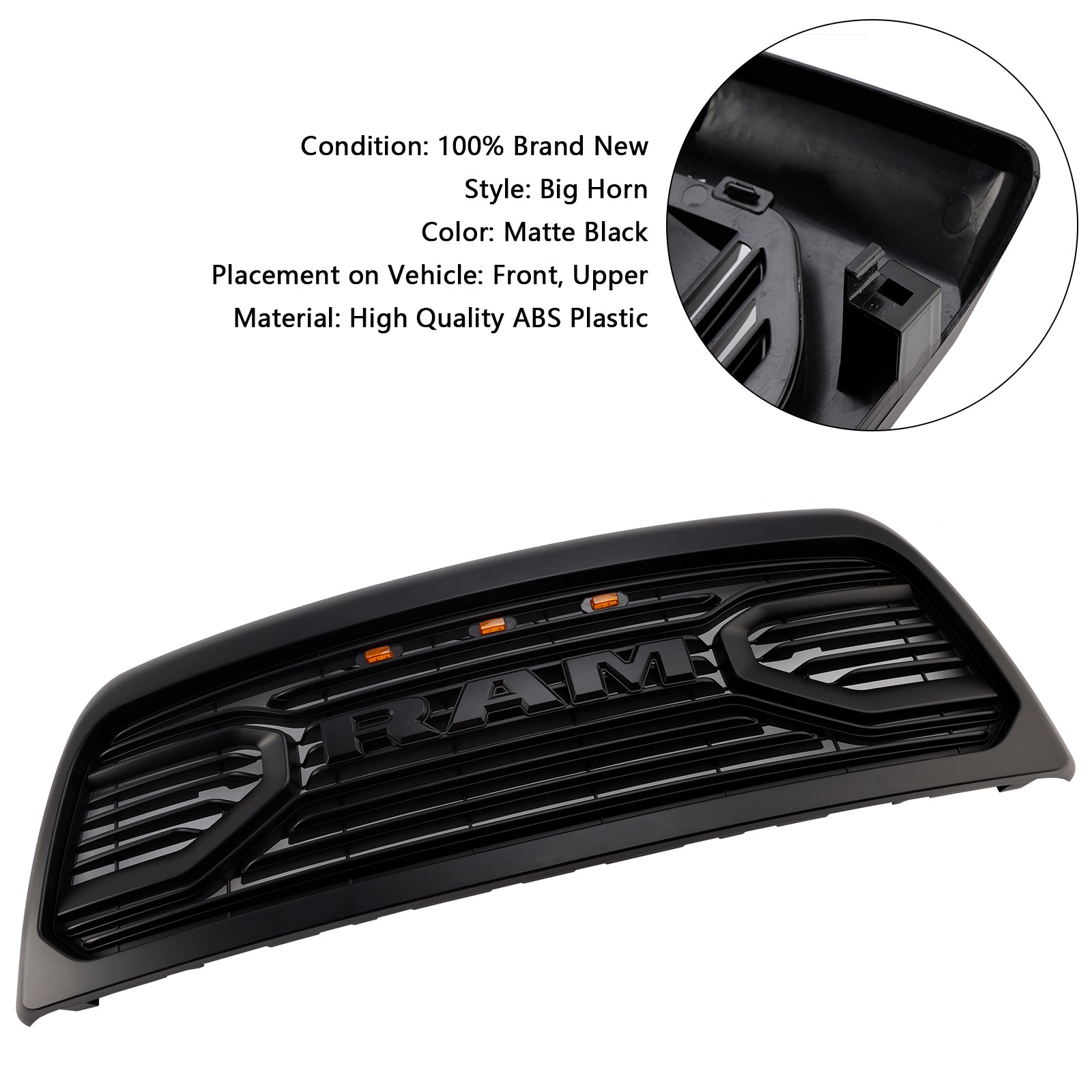 2013-2018 Dodge Ram 2500/3500 Laramie Limited Big-Horn Front Bumper Grille