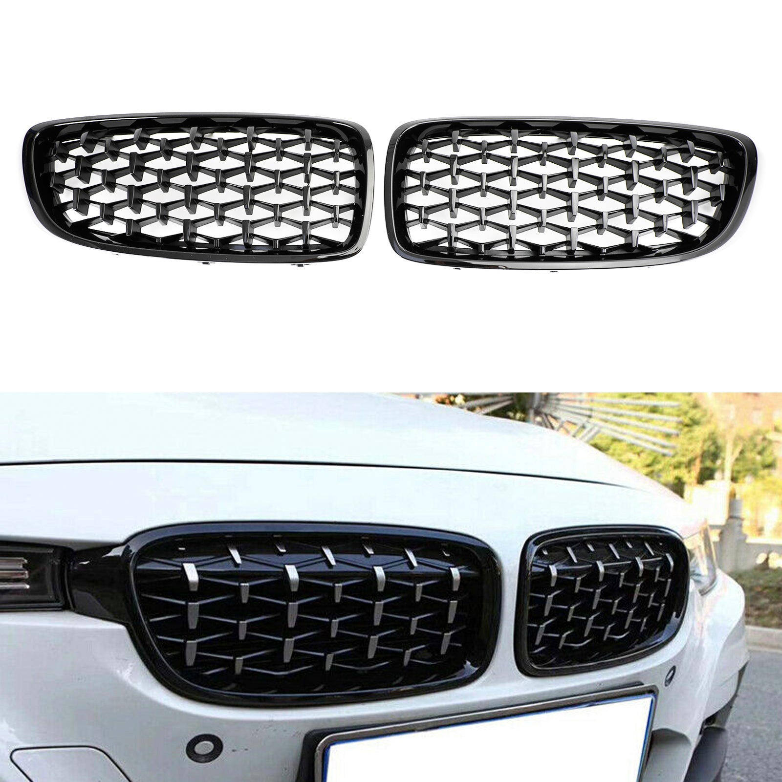 2014-2018 BMW 4 Sereis F32 F33 F36 F82 M4 All Models Diamond Front Upper Grille