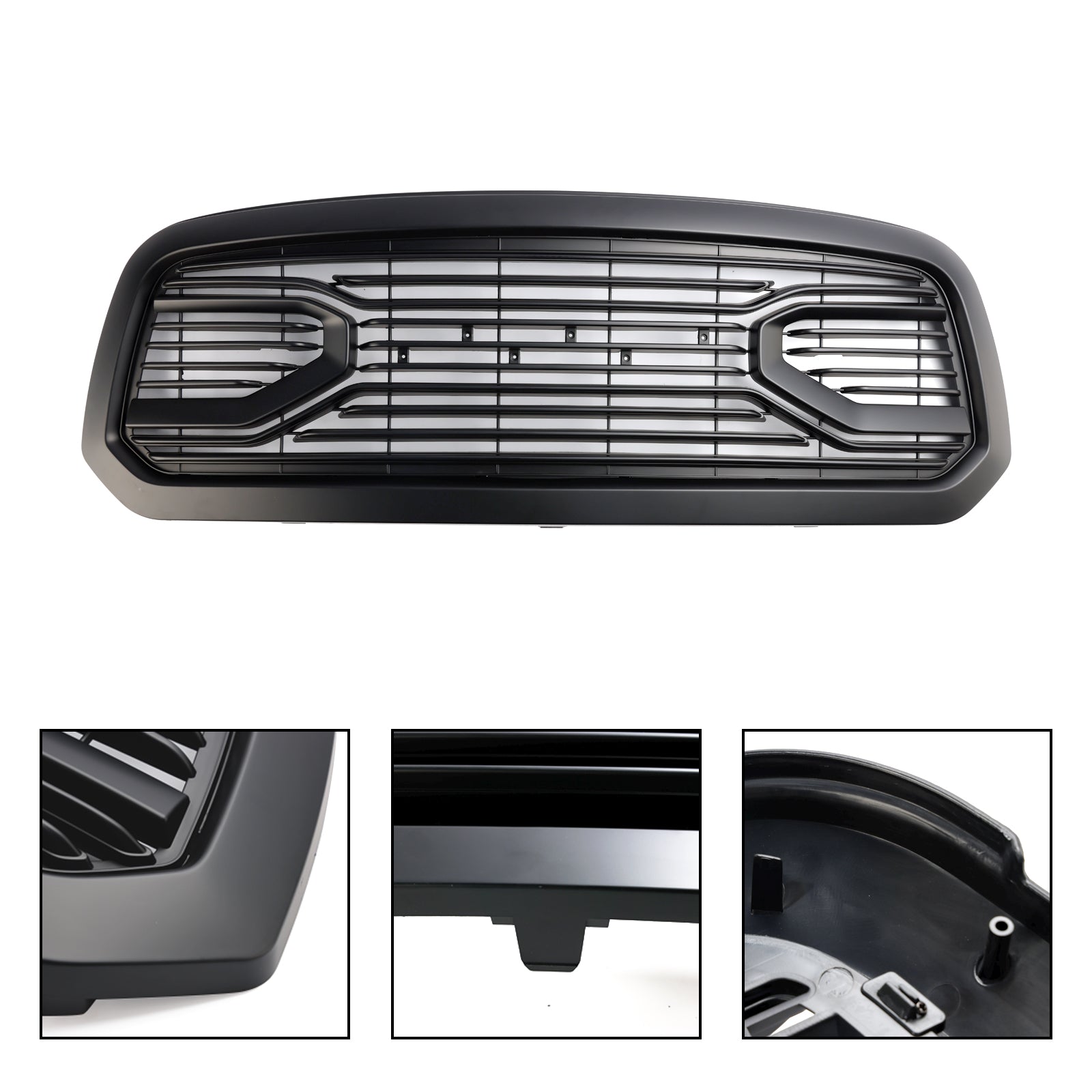 2013-2018 Dodge Ram 1500 Black Big Horn Style Style Grile Grill Grill
