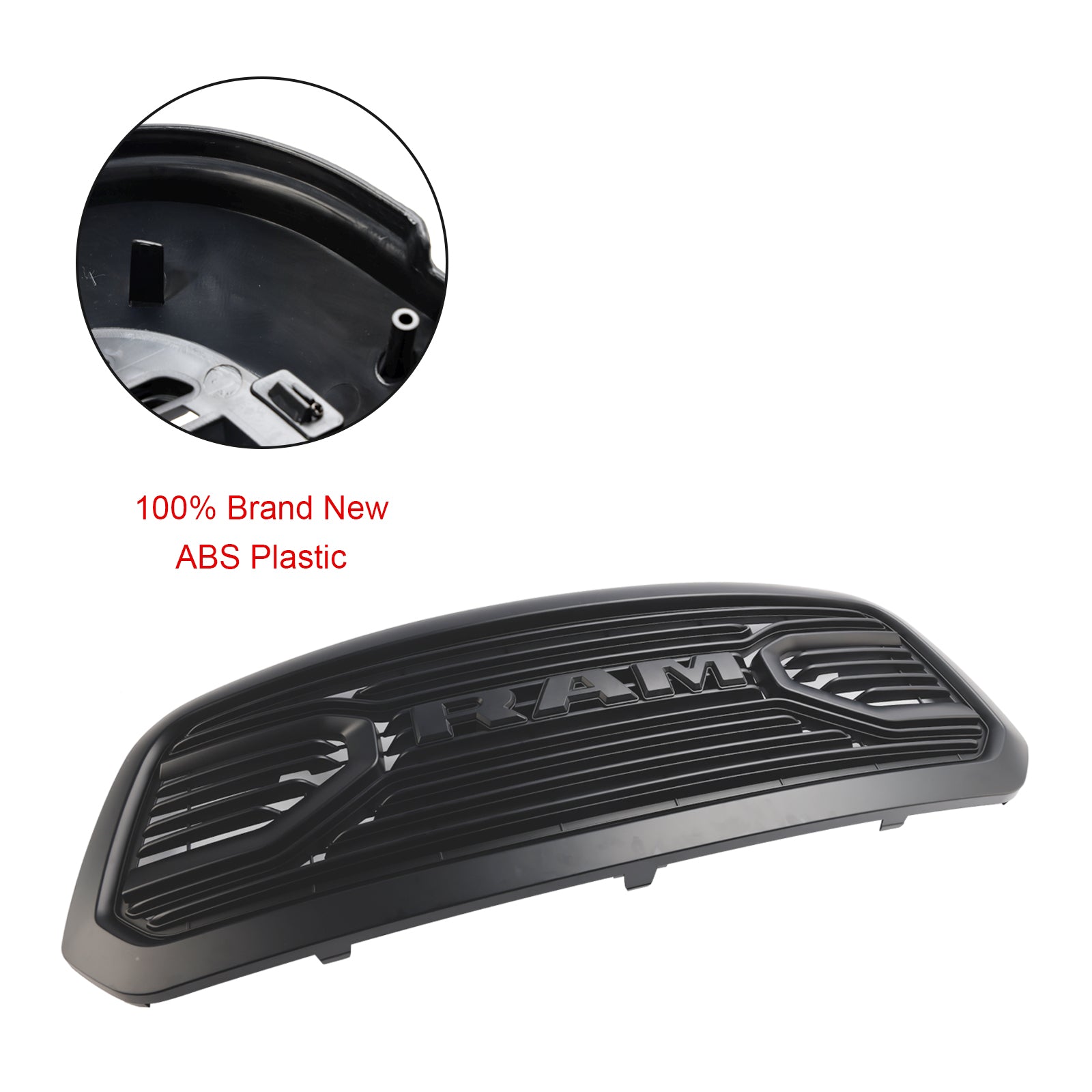 2013-2018 Dodge Ram 1500 Black Big Horn Style Style Grile Grill Grill