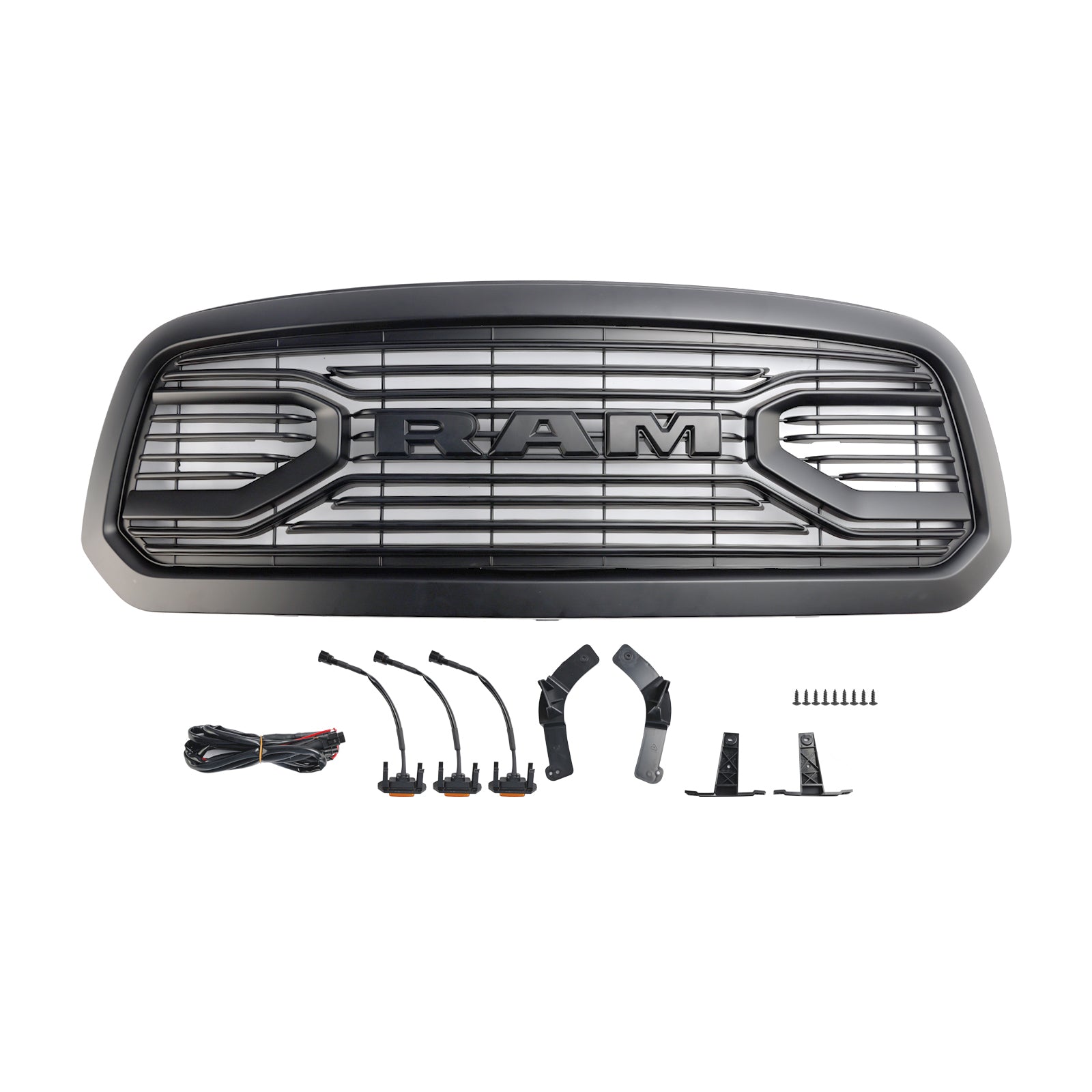 2013-2018 Dodge Ram 1500 Black Big Horn Style Style Grile Grill Grill