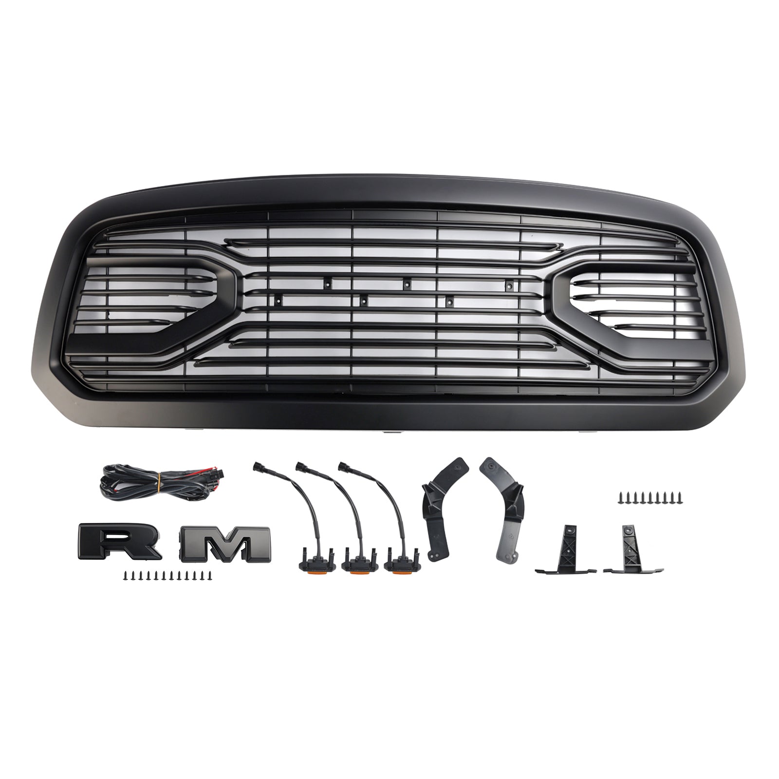 2013-2018 Dodge Ram 1500 Black Big Horn Style Style Grile Grill Grill