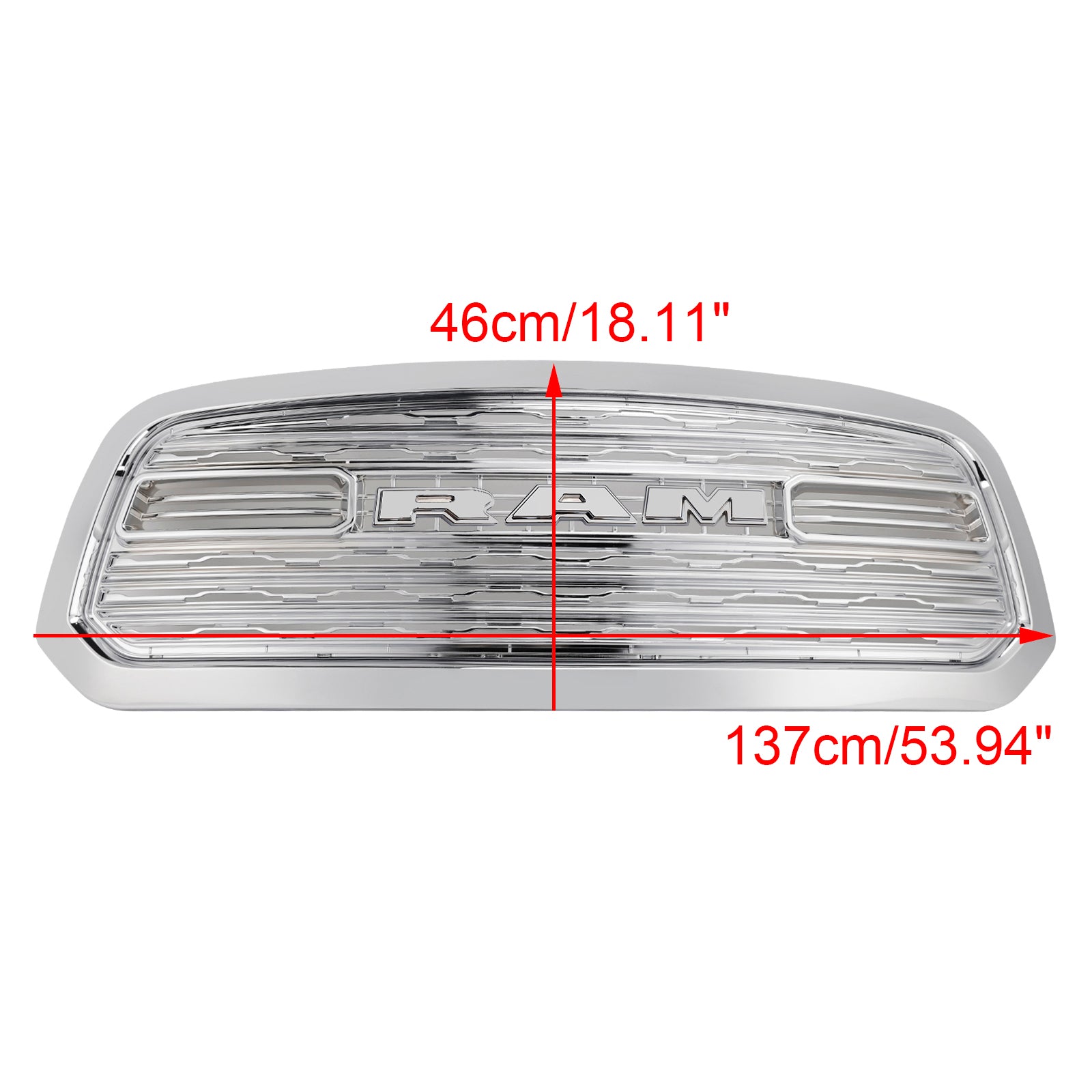 2013-2018 Dodge Ram 1500 LTD Style Front Bumper Grill Grille Chrome