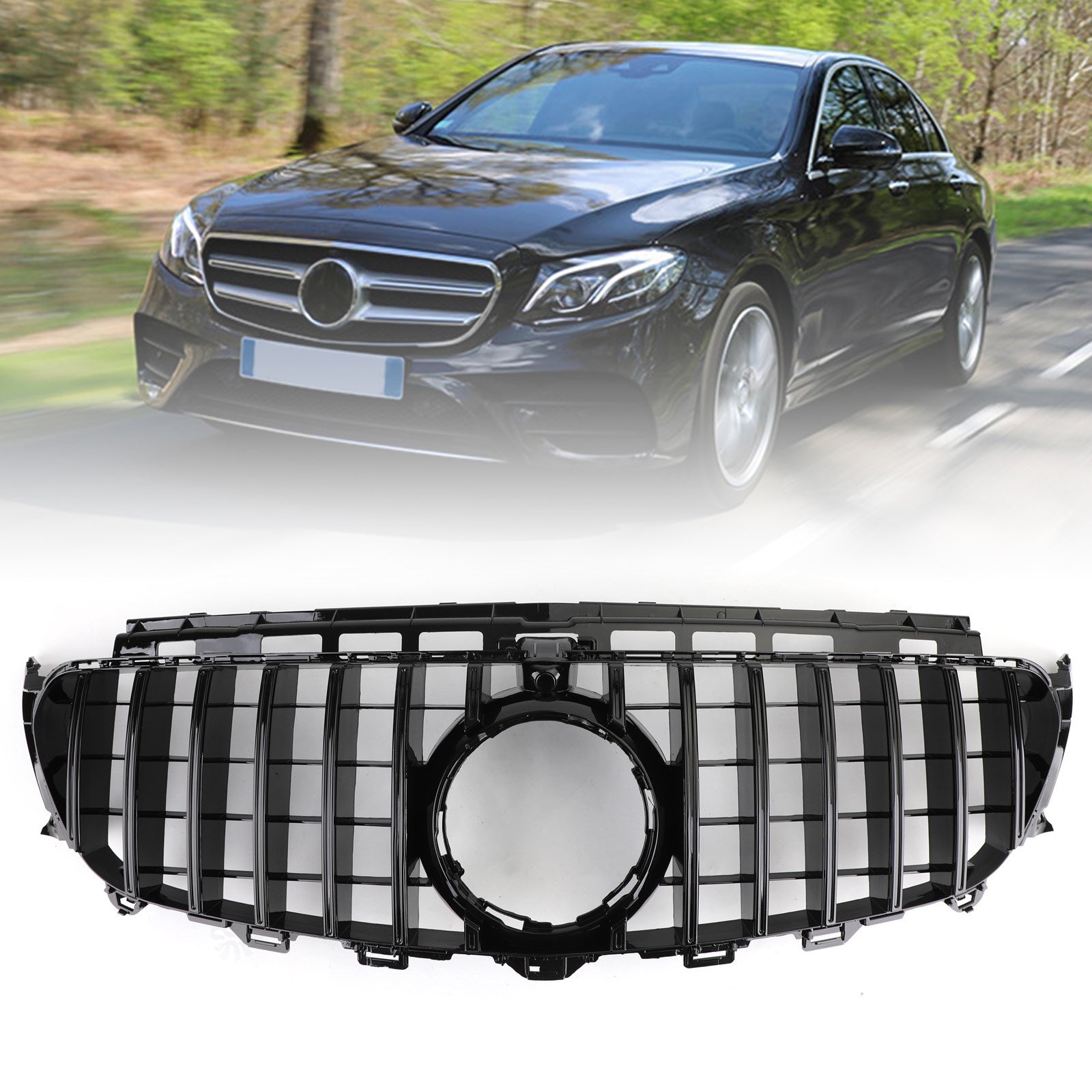 2016-2019 Mercedes Benz W213 E-Class AMG Front Grill Grille W/ CAMERA With Logo