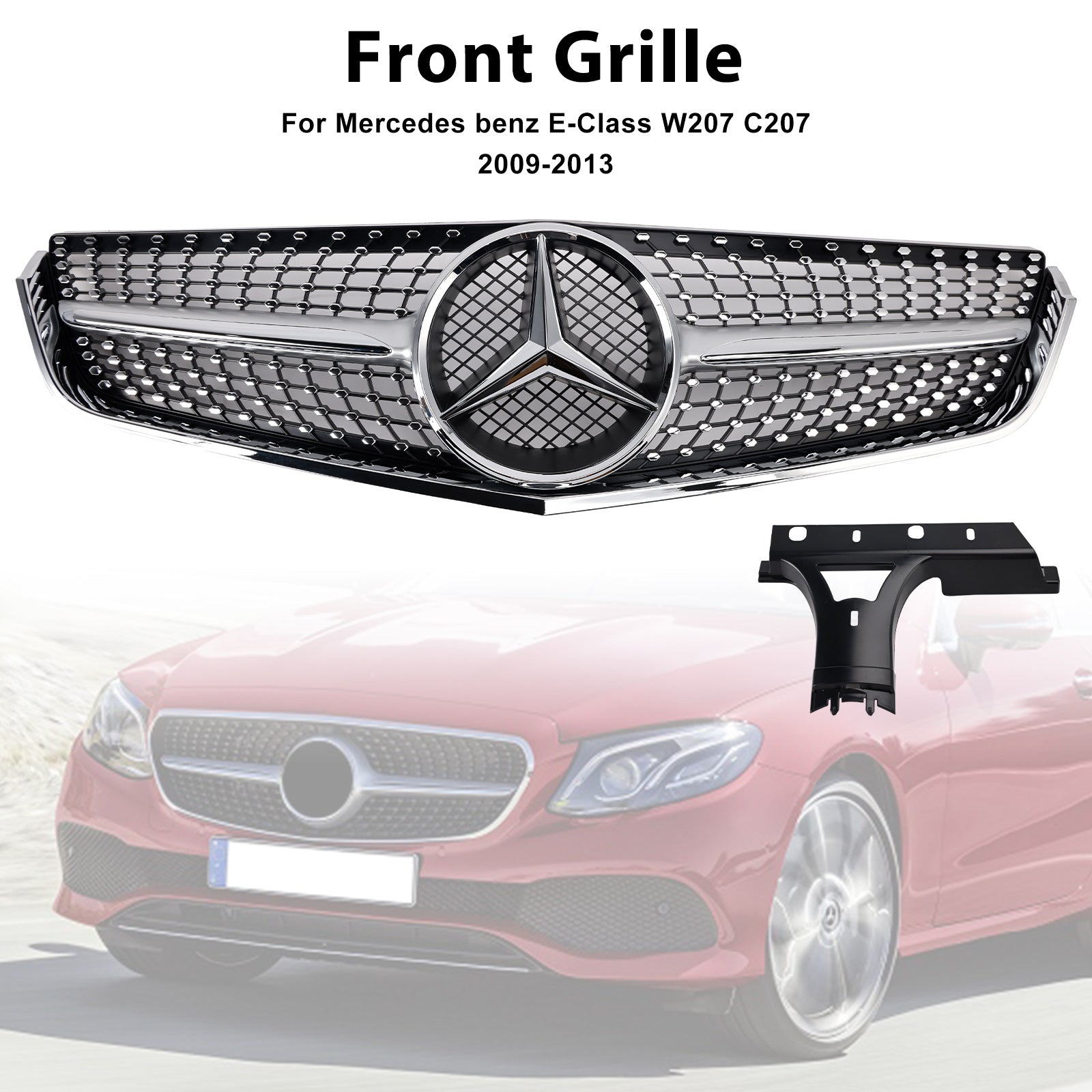 Mercedes E-Klasse 2009-2013 W207 C207 Voorbumper Grille Coupé