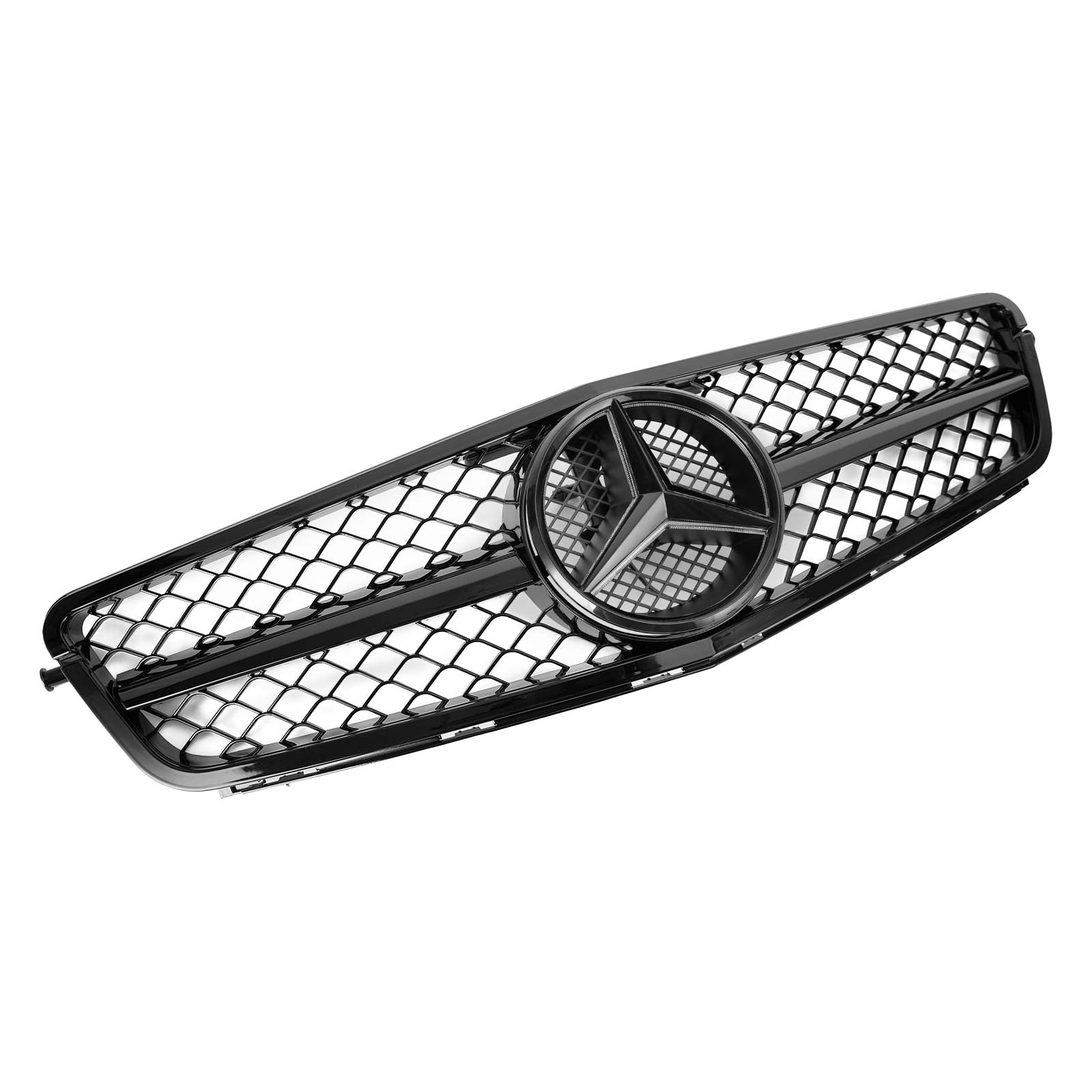 2008-2014 C-Class Benz W204 C300 C350 w/LED AMG Front Bumper Grille Grill