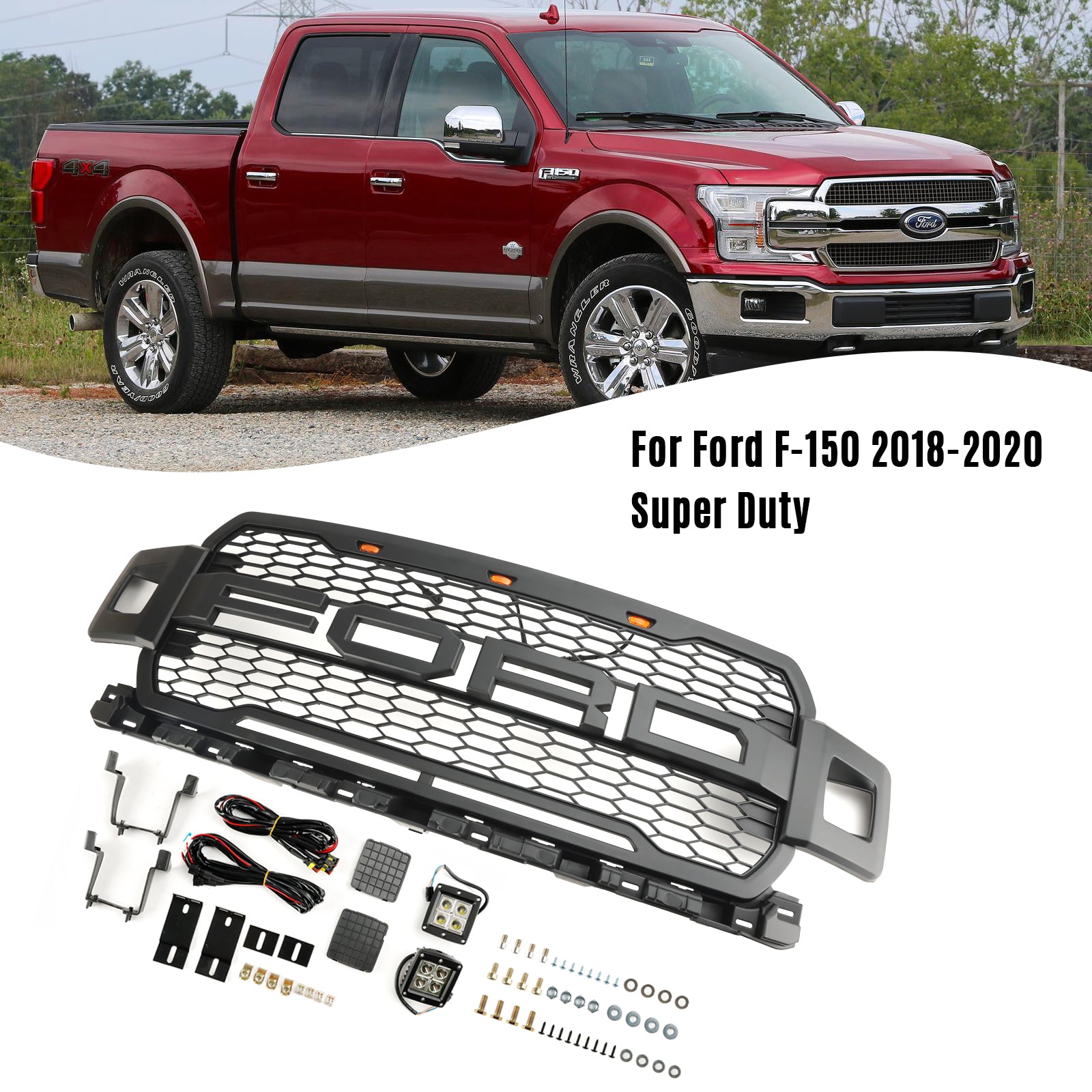 Ford F150 Ford F150 Super Duty Bumper Grill Grill avec LED