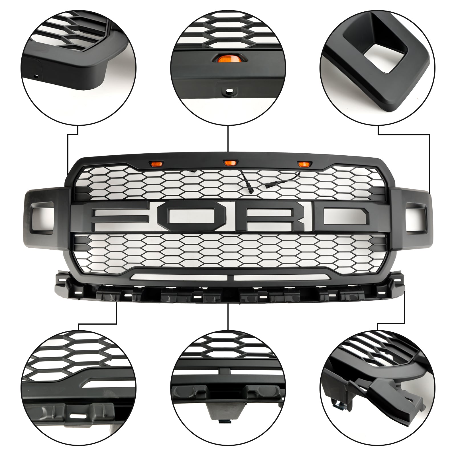Ford F150 Ford F150 Super Duty Bumper Grill Grill avec LED