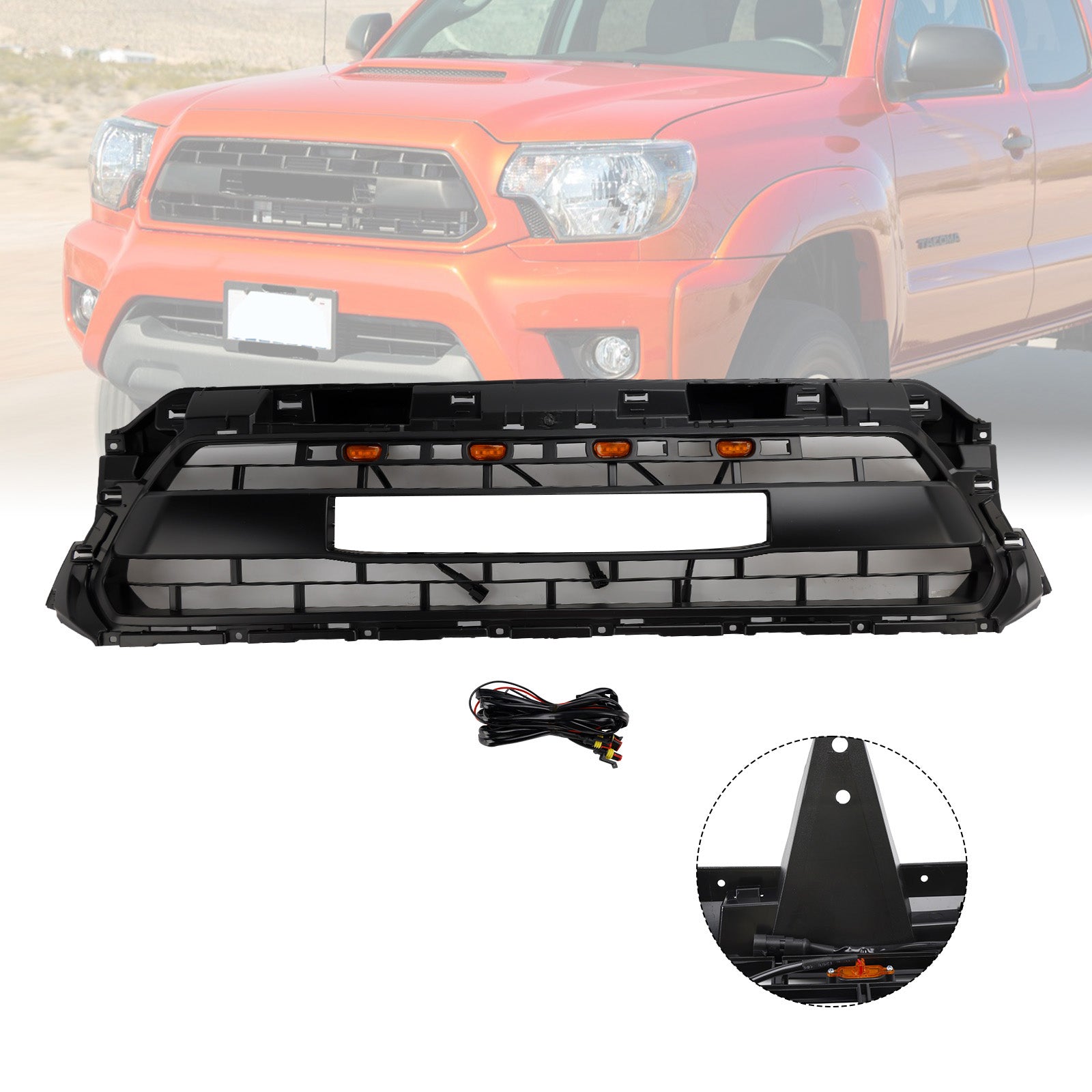 Grille de calandre avant en nid d'abeille pour Toyota Tacoma TRD PRO 2012-2015 PTR54-35150