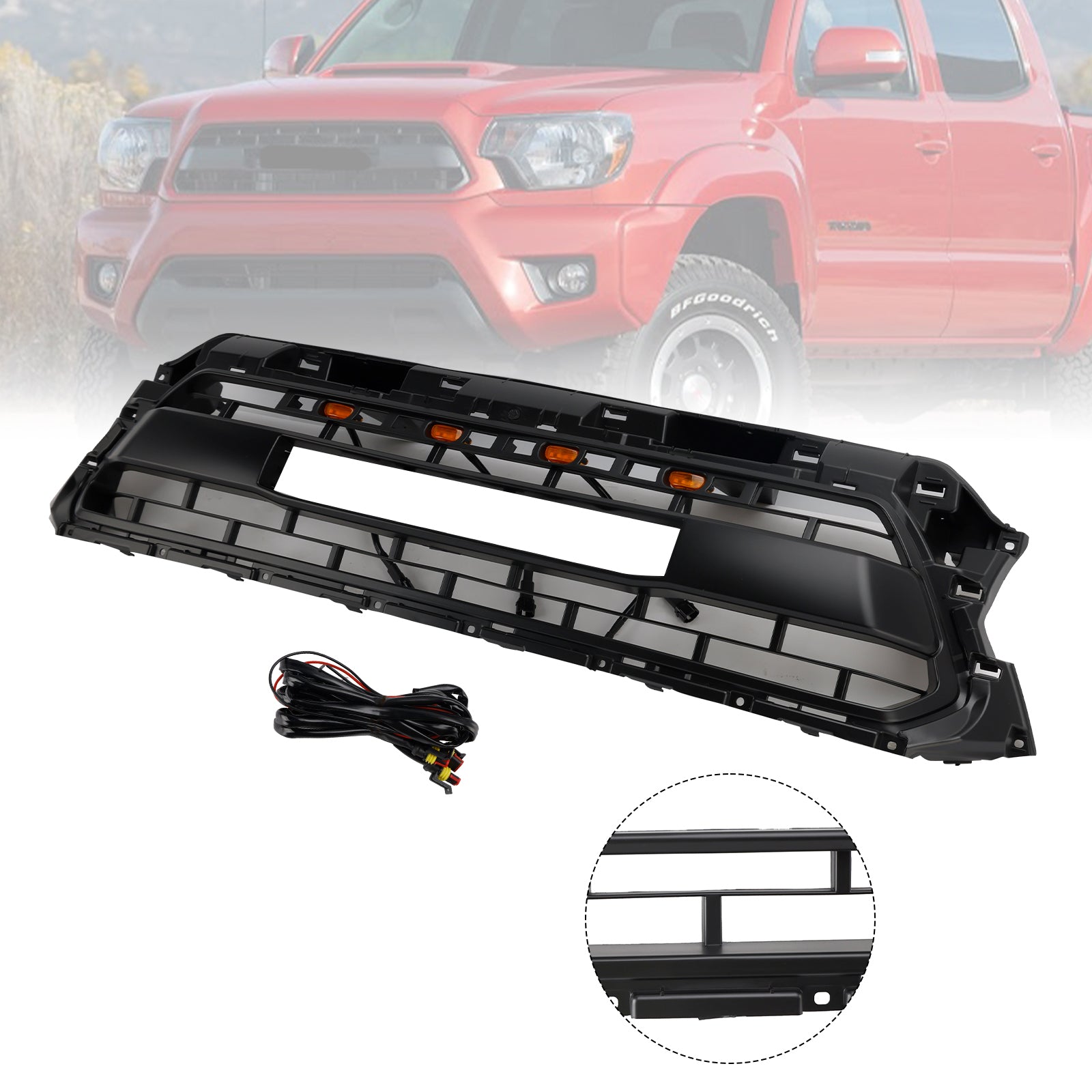 Grille de calandre avant en nid d'abeille pour Toyota Tacoma TRD PRO 2012-2015 PTR54-35150