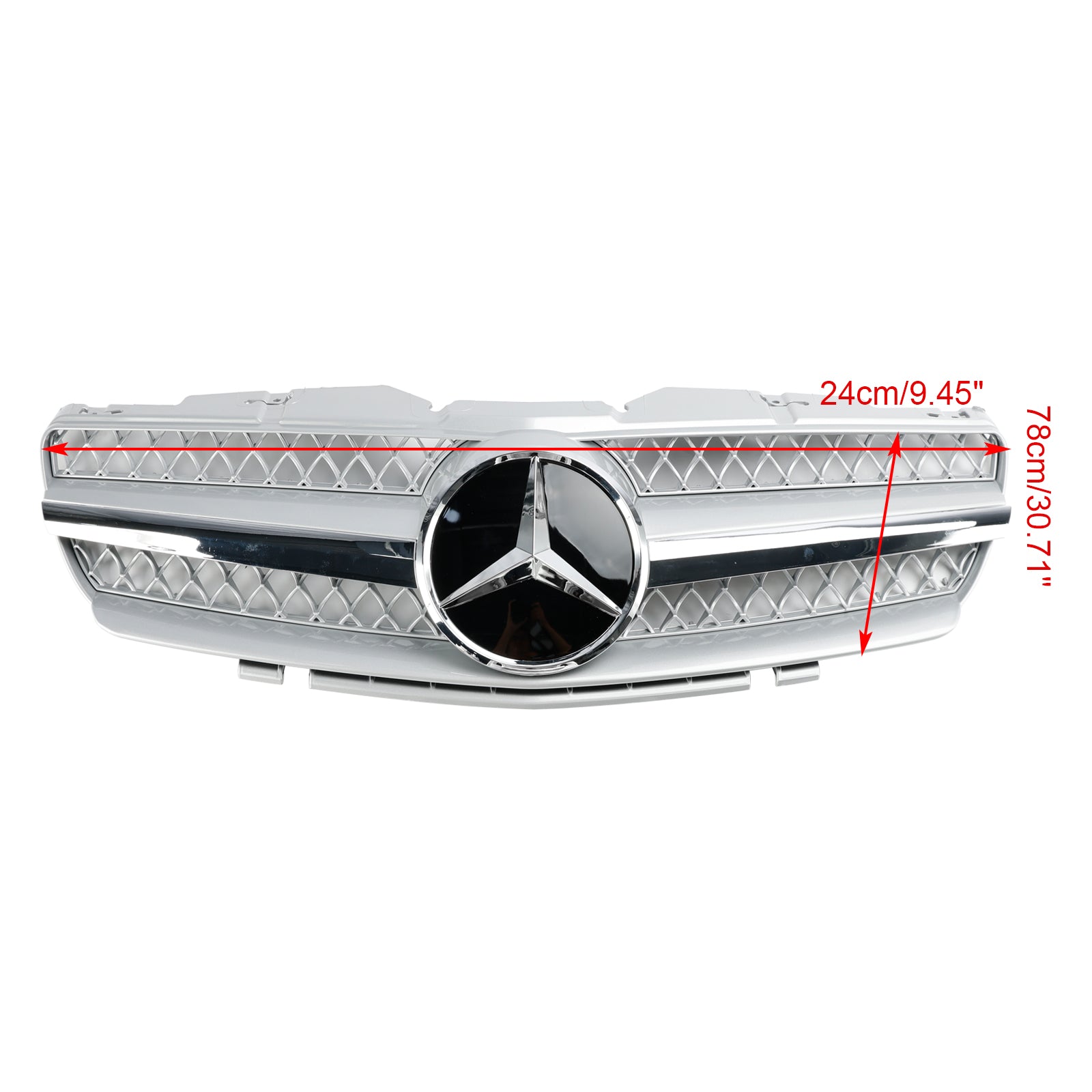 2003-2006 Mercedes R230 SL500 SL600 1 aleta parachoques delantero parrilla superior