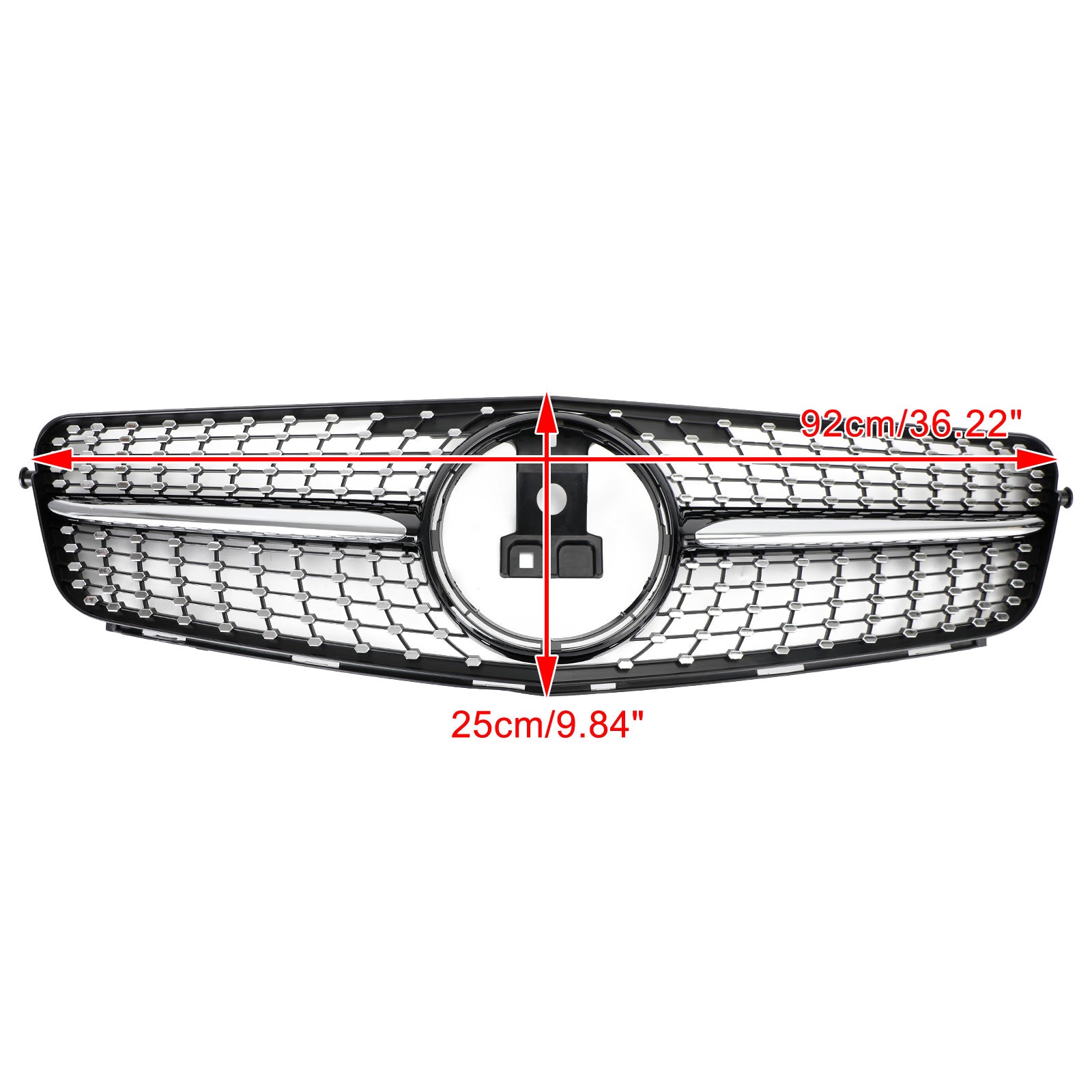 2008-2014 Benz C-Class (W204) C180 C200 C250 C350 Front Grille Grill Black Chrome Generic