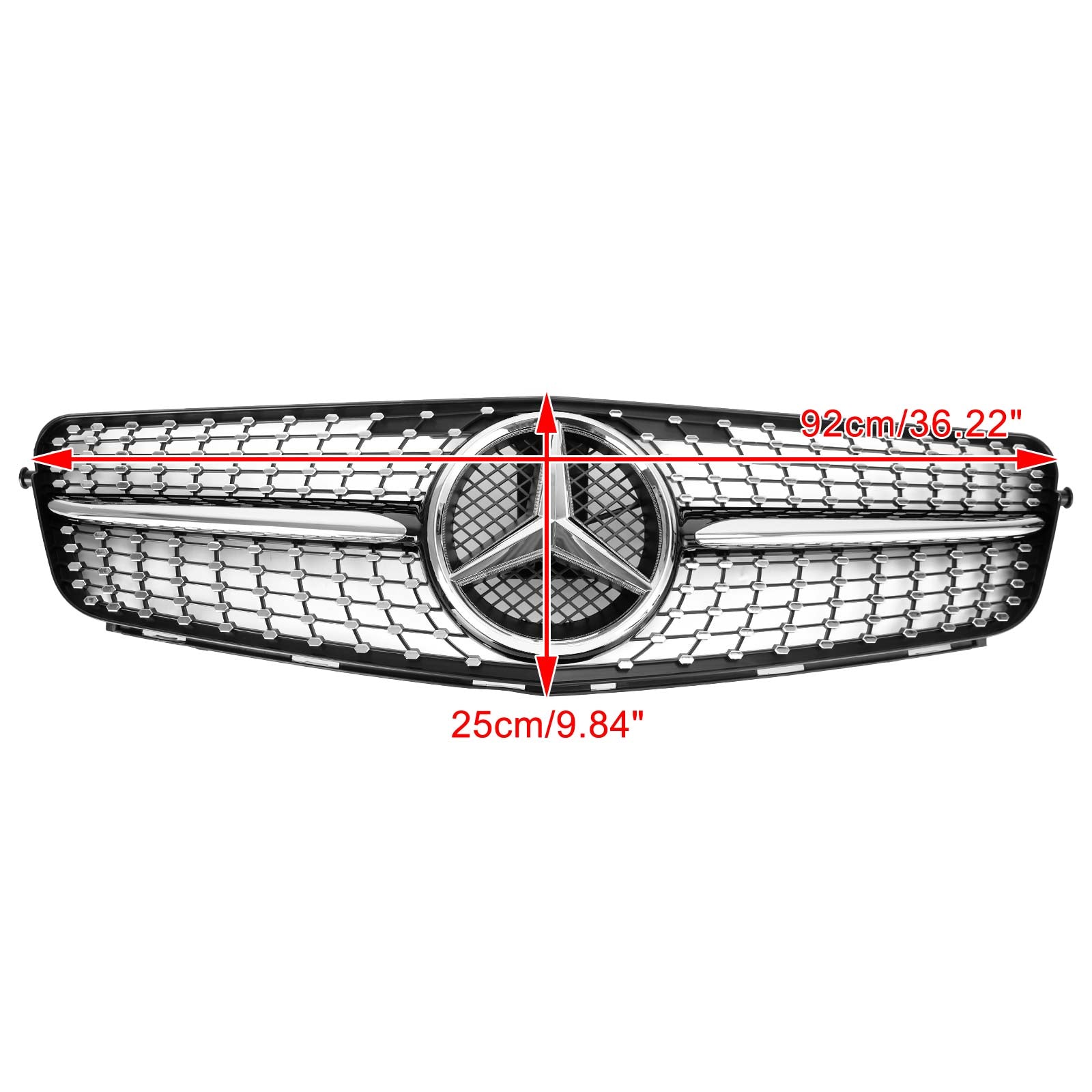 2008-2014 C-Class Benz W204 C300 C350 LED Diamond Front Bumper Grille Grill