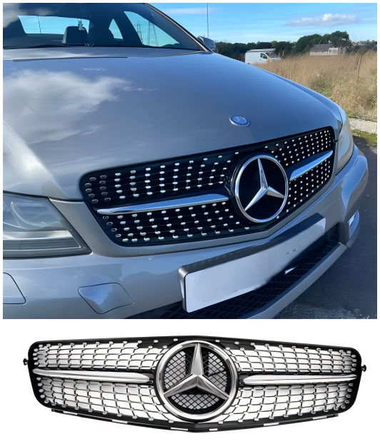 2008-2014 C-Klasse Benz W204 C300 C350 LED Diamond Front Bumper Grille