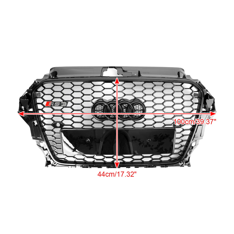 2013-2016 Audi A3 S3 RS3 Style Front Hood Henycomb Bumper Grille Grill