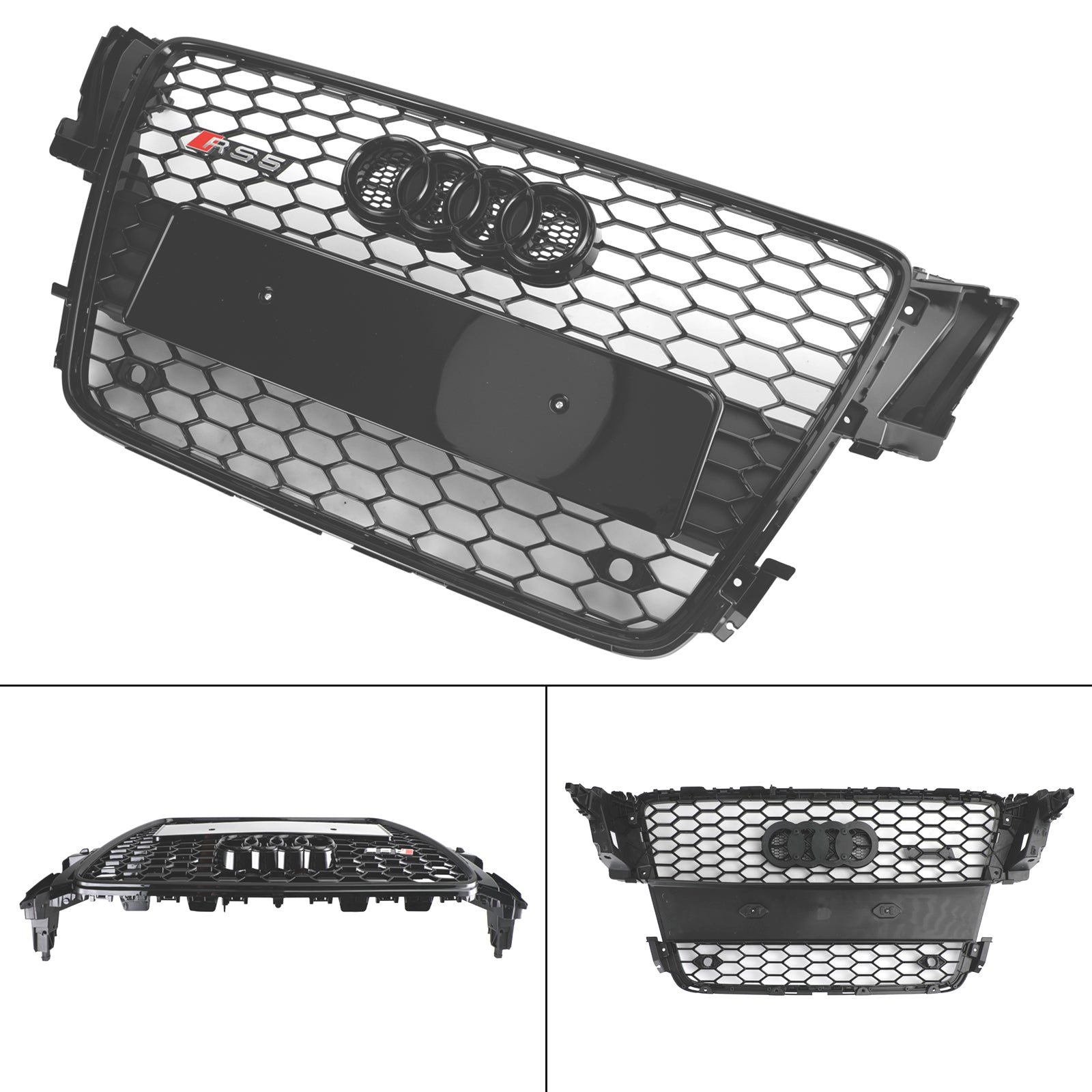 2008-2012 AUDI A5 S5 B8 RS5 Style Hood Henycomb Sport mesh Grill Grille