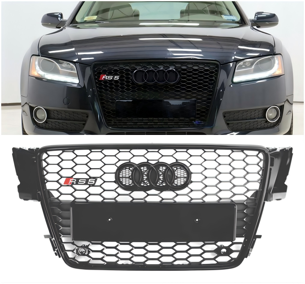2008-2012 Audi A5 S5 B8 RS5 Style Hood Henycomb Sport Mesh Grill Grille