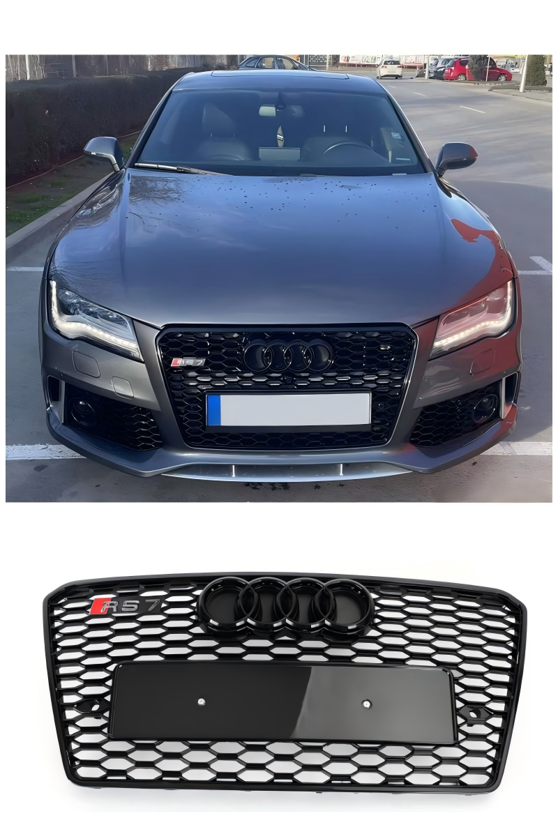 2012-2015 Audi A7/S7 RS7 Honeycomb Sport Mesh Hex Grille Grill Black