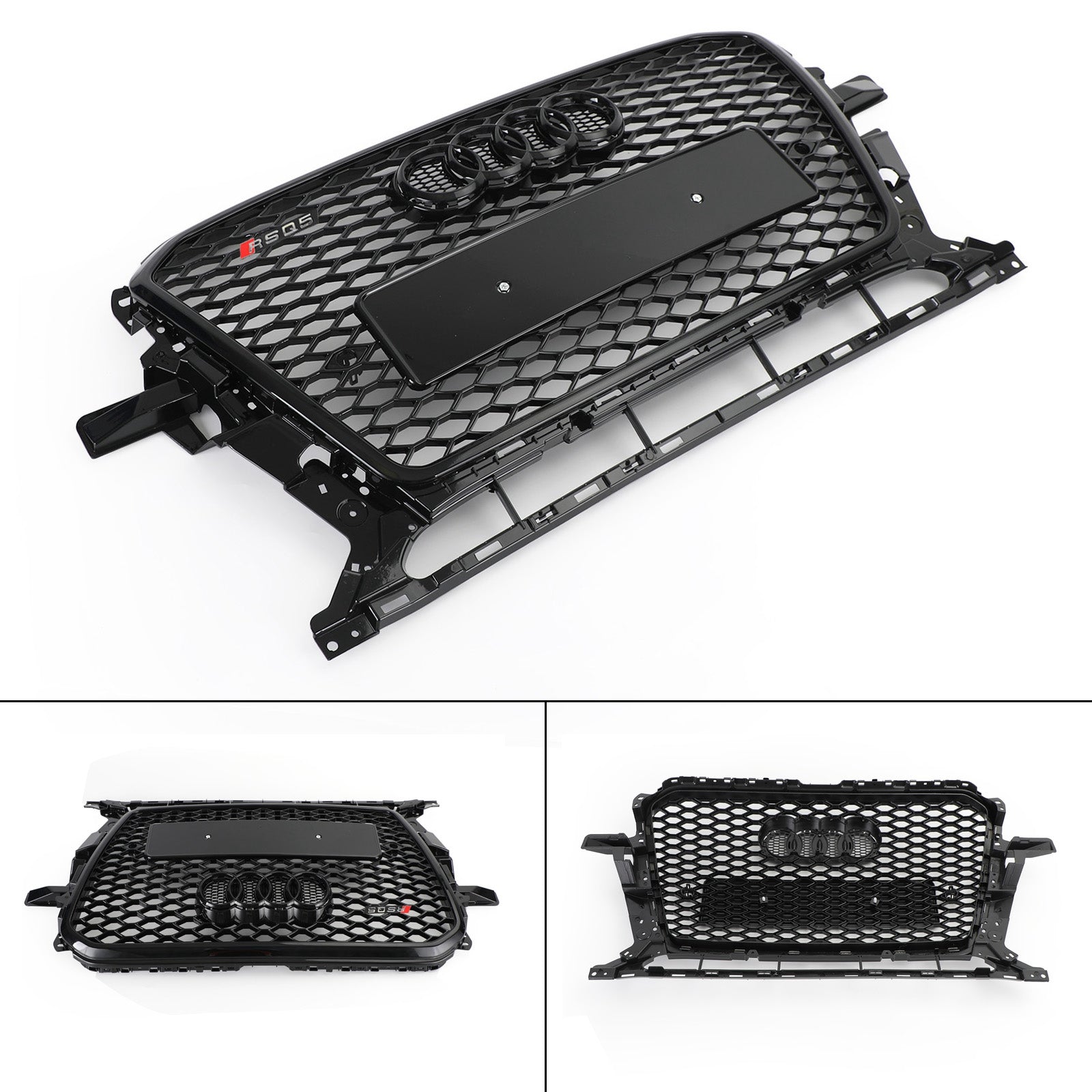 2013 2014 2015 2016 2017 Audi Q5 RSQ5 Stijl Honingraat Mesh Sport Hex Grill Glanzend Zwart
