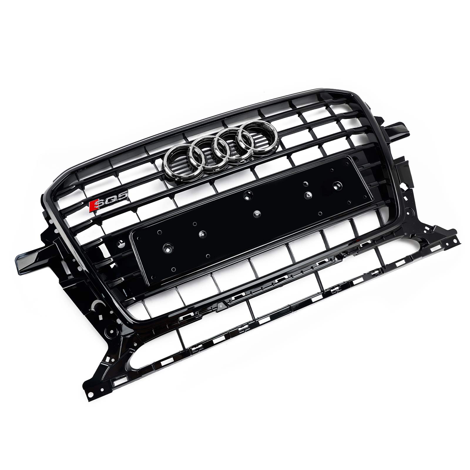 Zwarte SQ5-stijl Honingraat Mesh Sport Hex Grill geschikt voor Audi Q5 8R 2013-2017