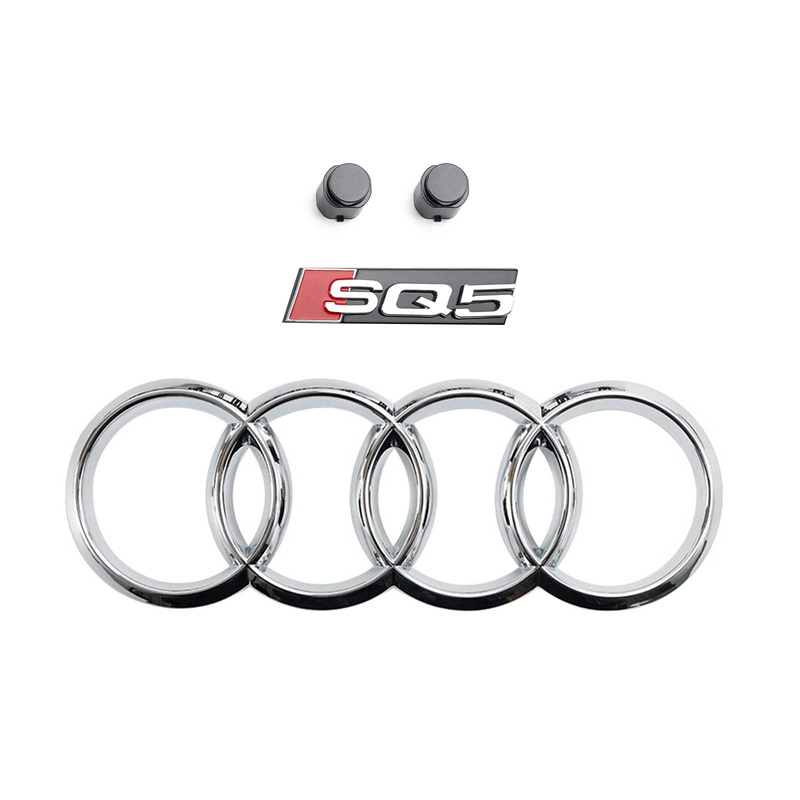 Zwarte SQ5-stijl Honingraat Mesh Sport Hex Grill geschikt voor Audi Q5 8R 2013-2017