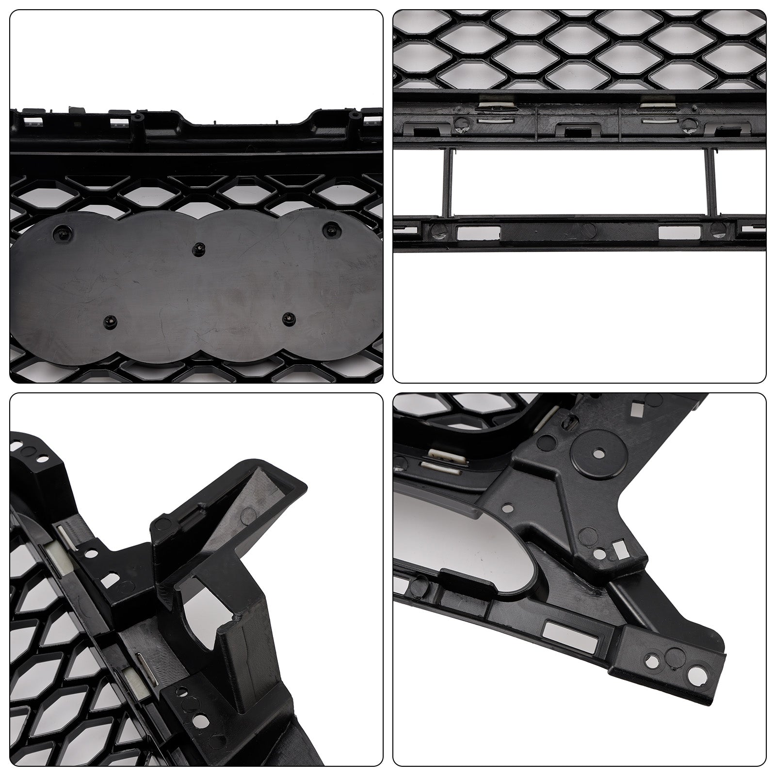 2013-2017 Audi Q5 SQ5 Parrilla de parachoques delantero en forma de panal, color negro brillante